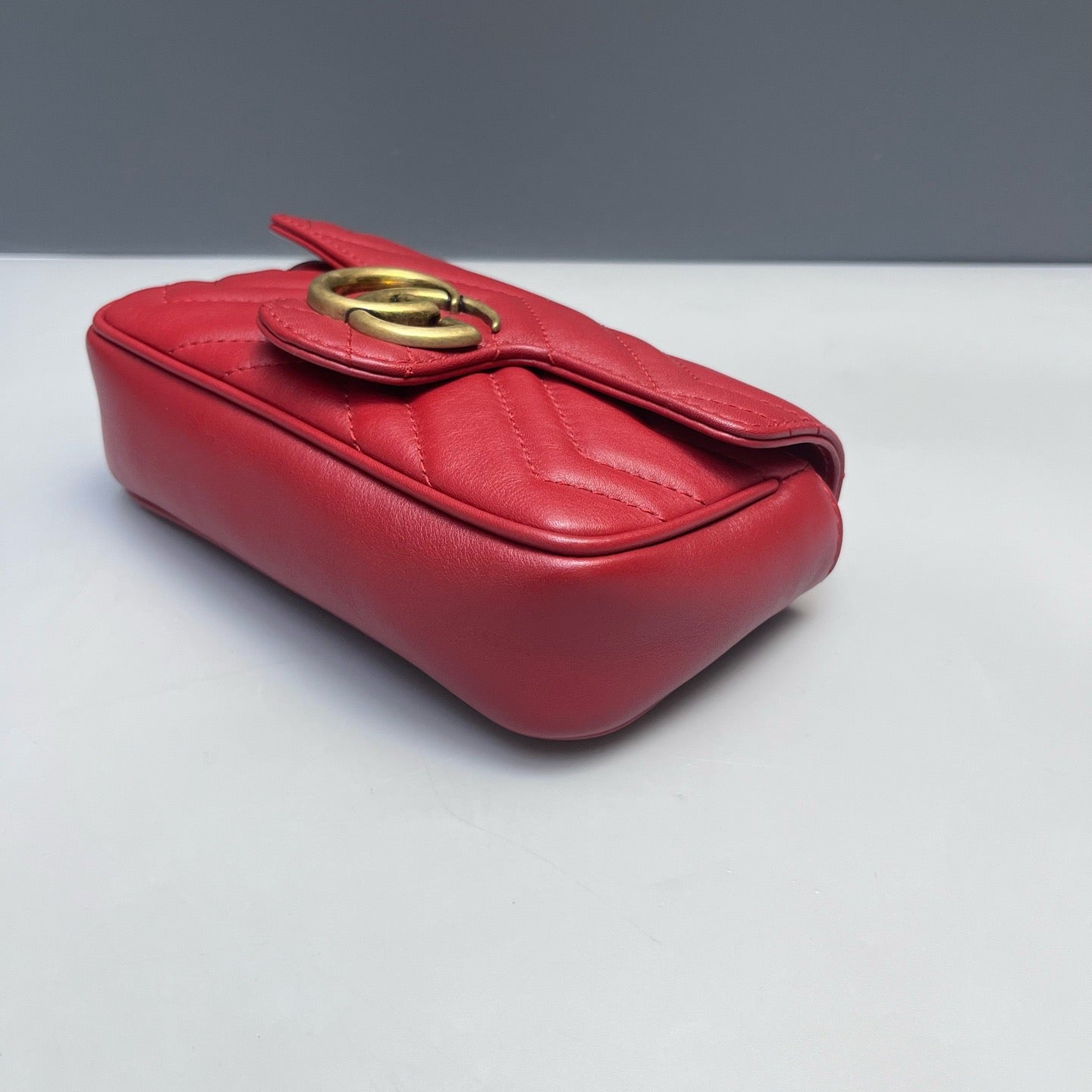 Gucci - GG Marmont Super Mini - Matelassé leather - Red - (mini)