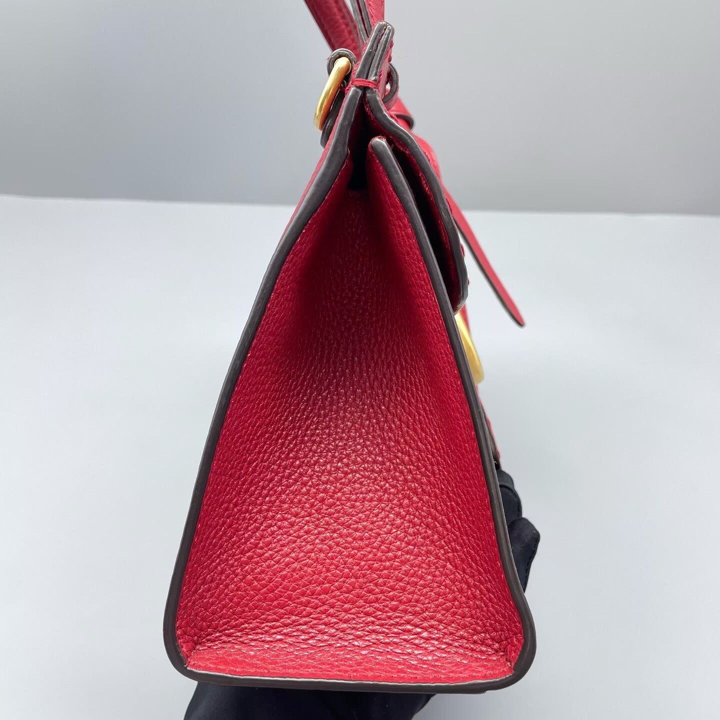 Gucci - GG Marmont Top Handle Bag - Grained leather - Red - (Medium)