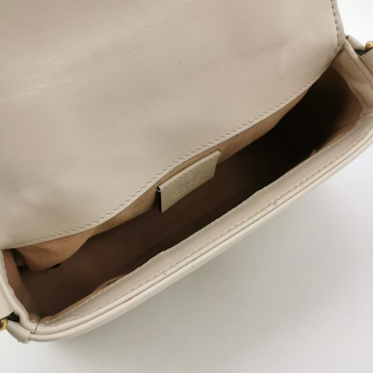 Gucci - GG Marmont Top Handle Bag - Leather - White - (mini)