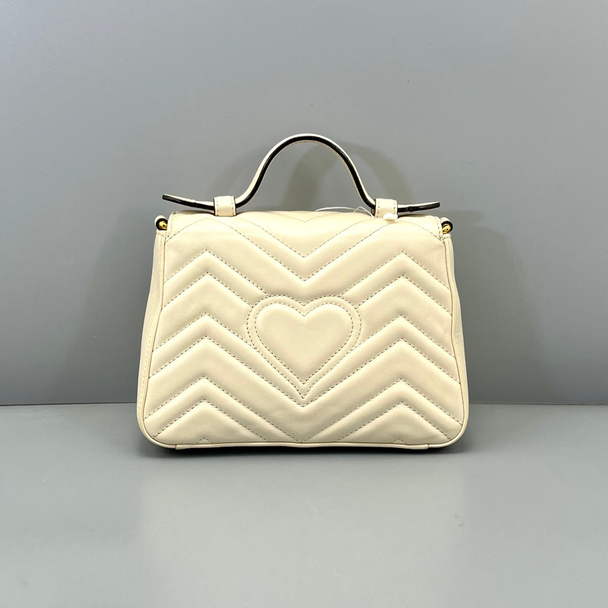 Gucci - GG Marmont Top Handle Mini - Leather - White - (mini)