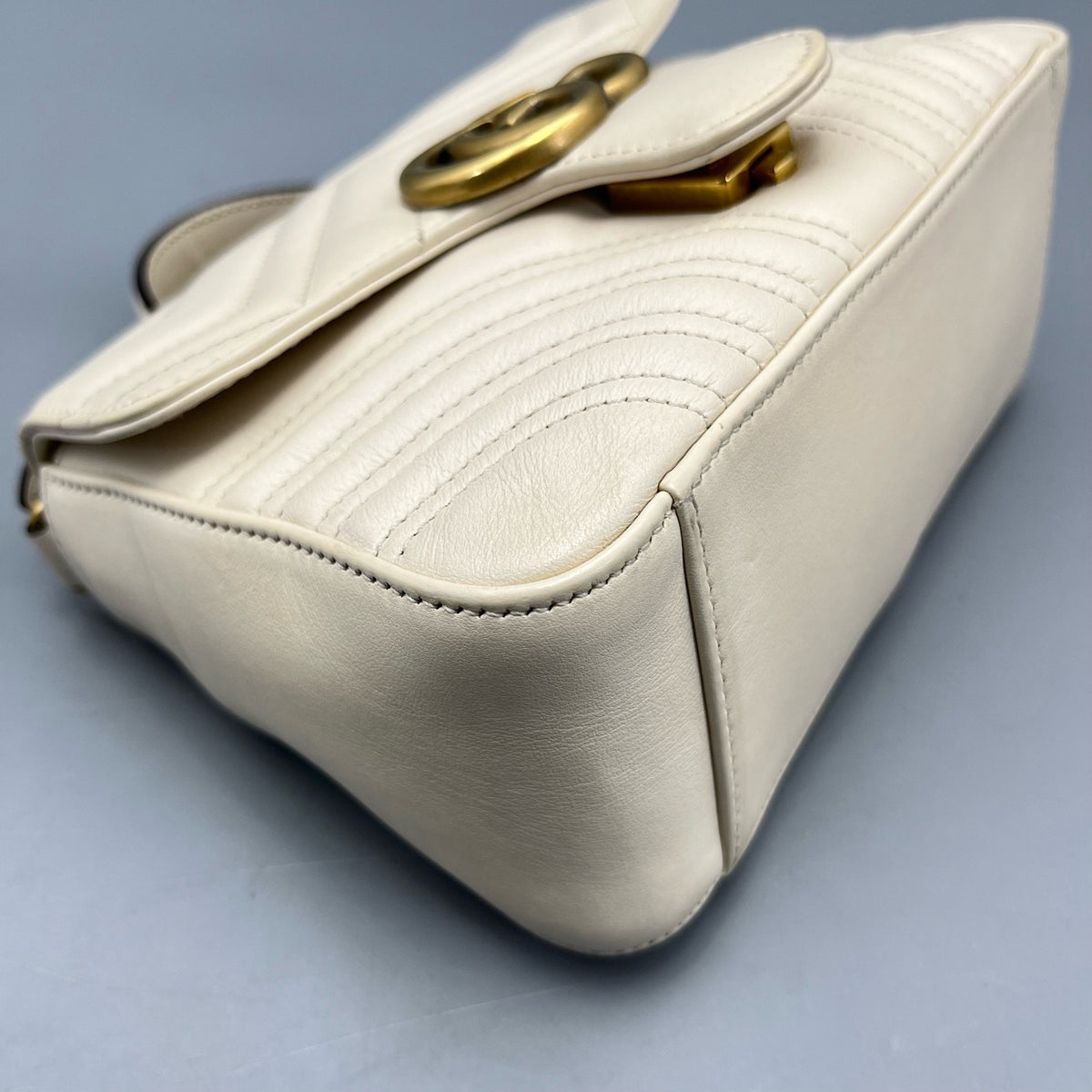 Gucci - GG Marmont Top Handle Mini - Leather - White - (mini)