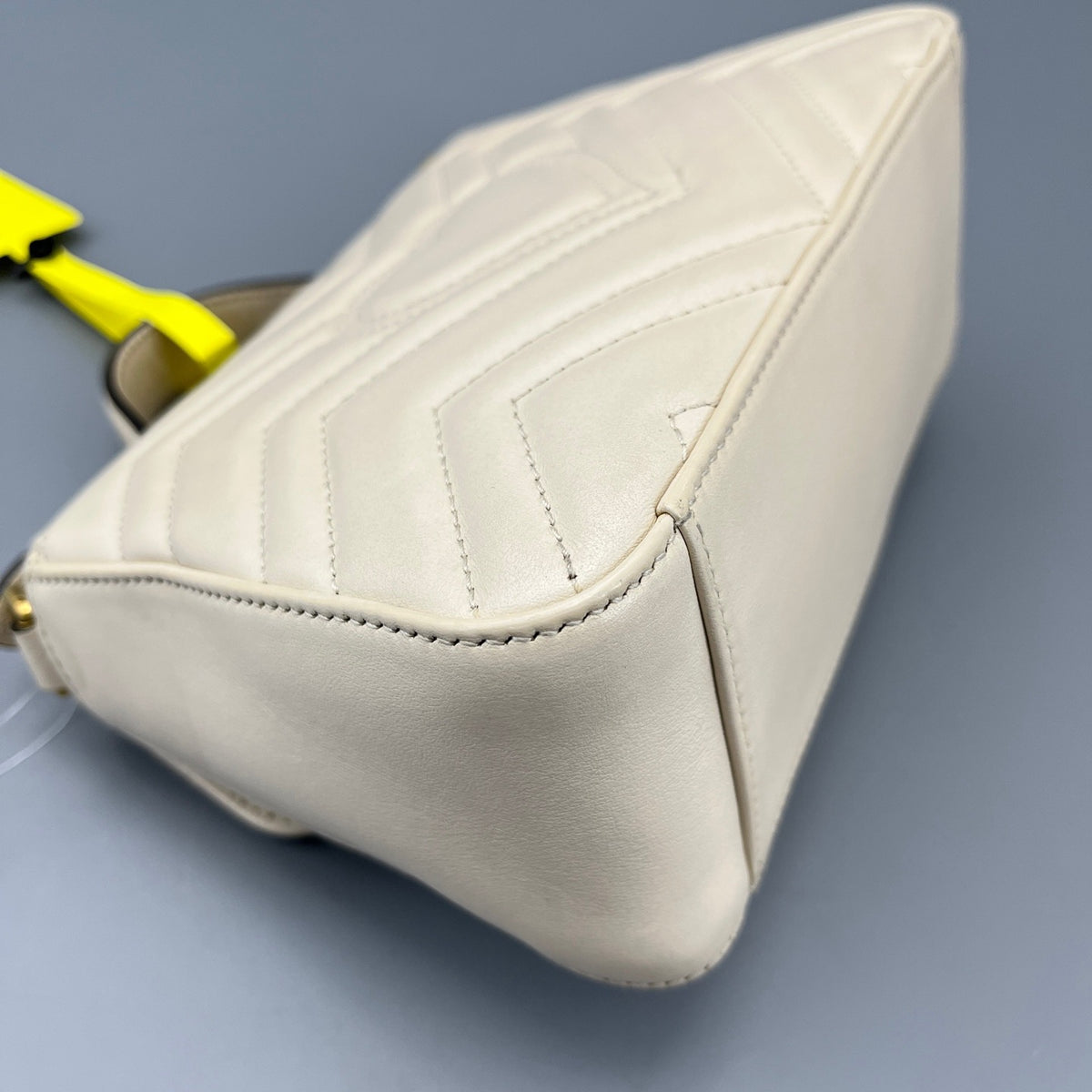 Gucci - GG Marmont Top Handle Mini - Leather - White - (mini)