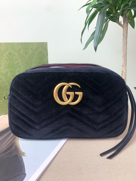 Gucci - GG Marmont - Velvet - Black - (mini)