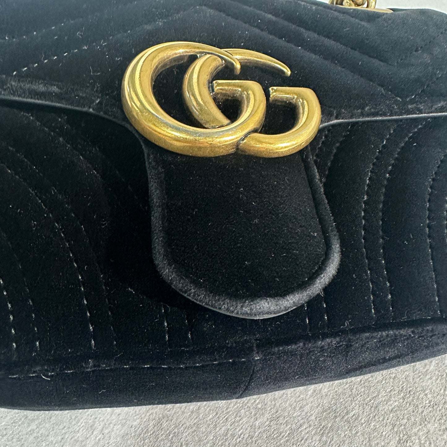 Gucci - GG Marmont - Velvet - Black - (mini)