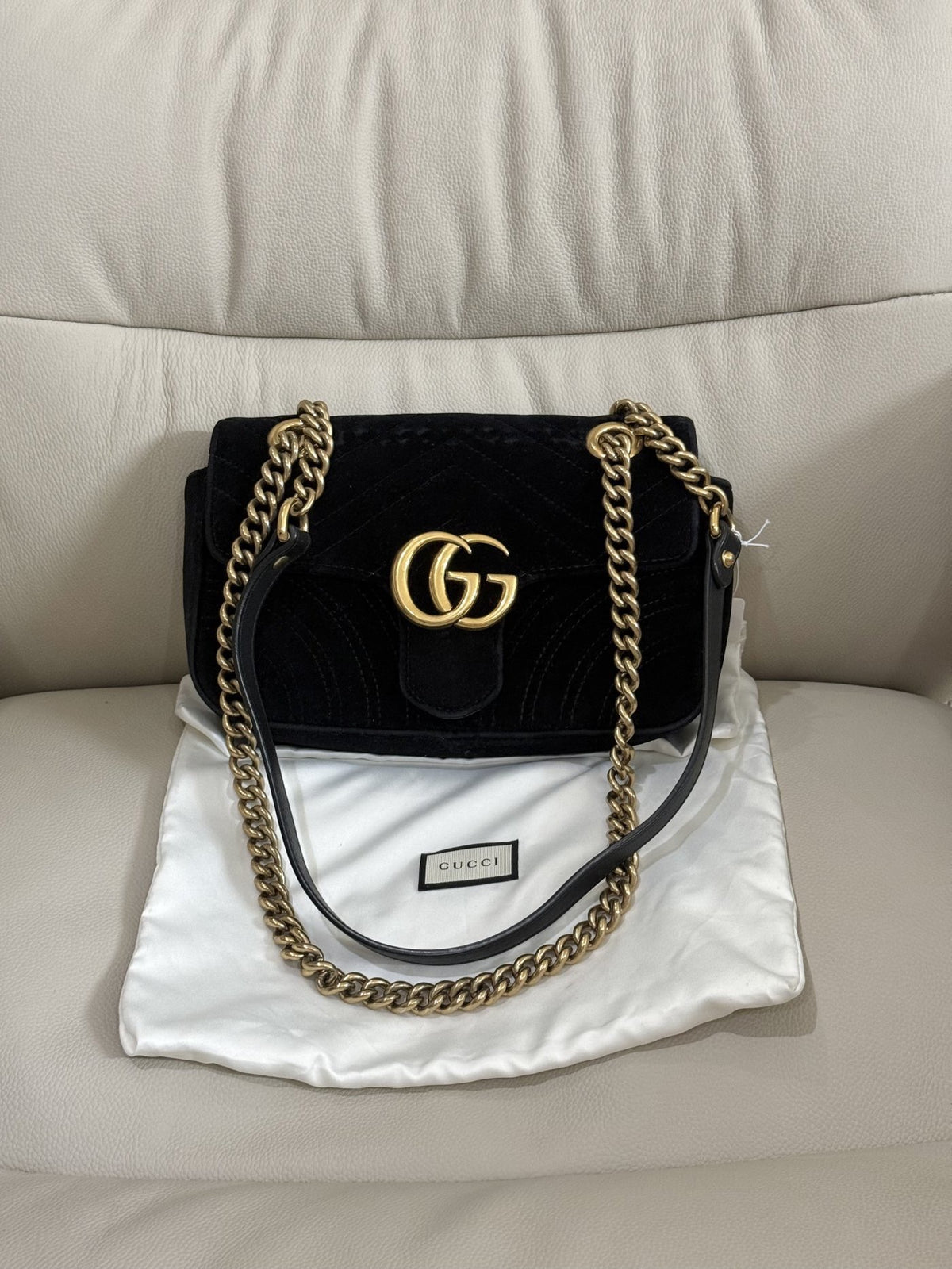 Gucci - GG Marmont - Velvet - Black - (small)