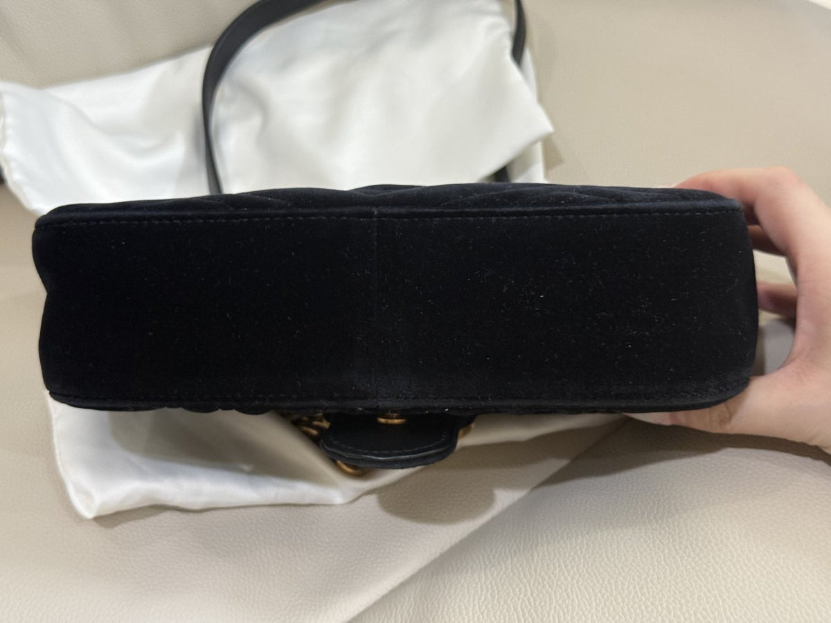 Gucci - GG Marmont - Velvet - Black - (small)