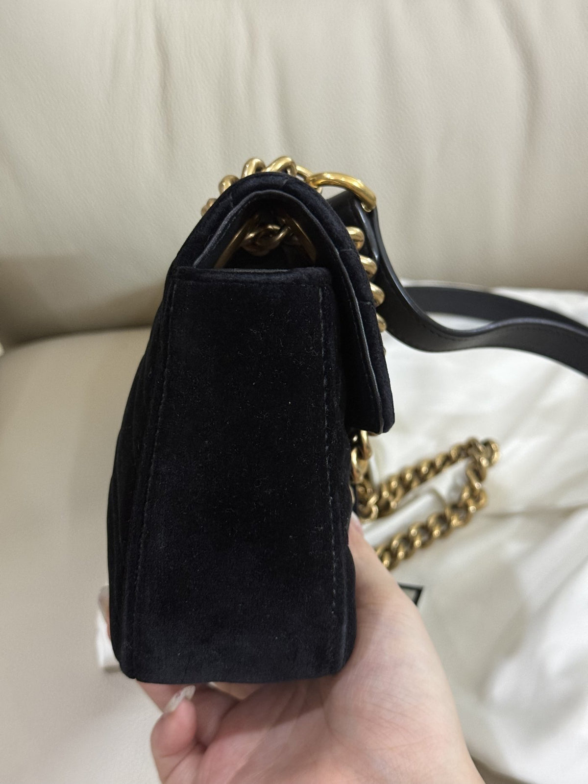 Gucci - GG Marmont - Velvet - Black - (small)