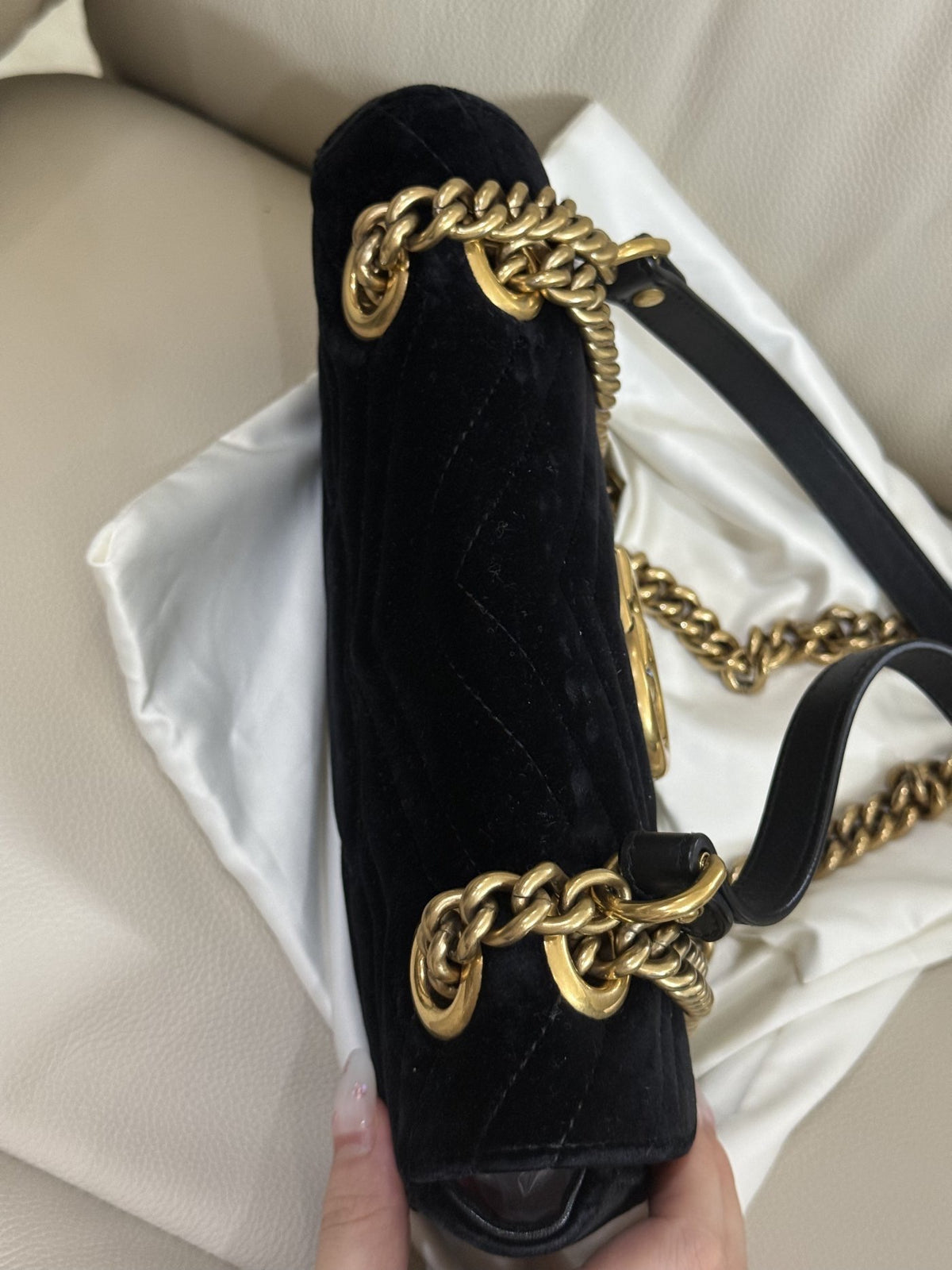 Gucci - GG Marmont - Velvet - Black - (small)
