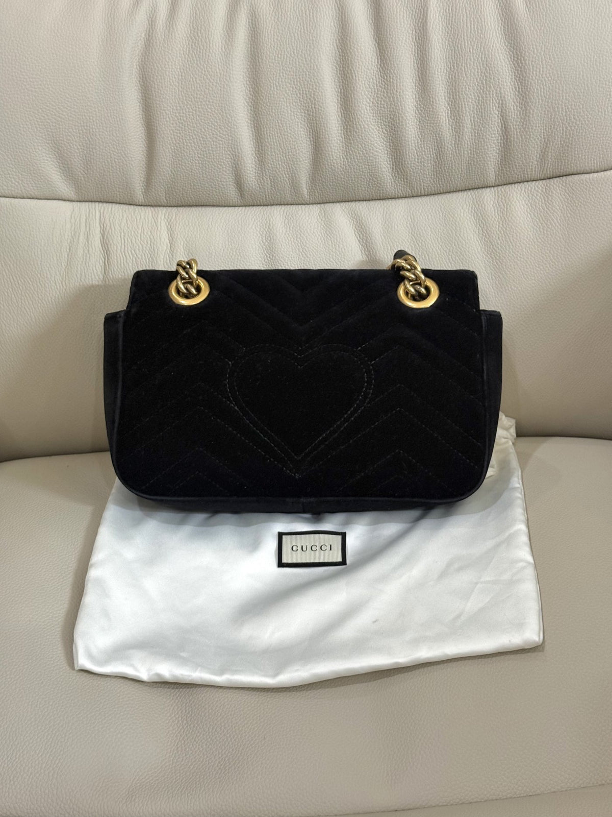 Gucci - GG Marmont - Velvet - Black - (small)