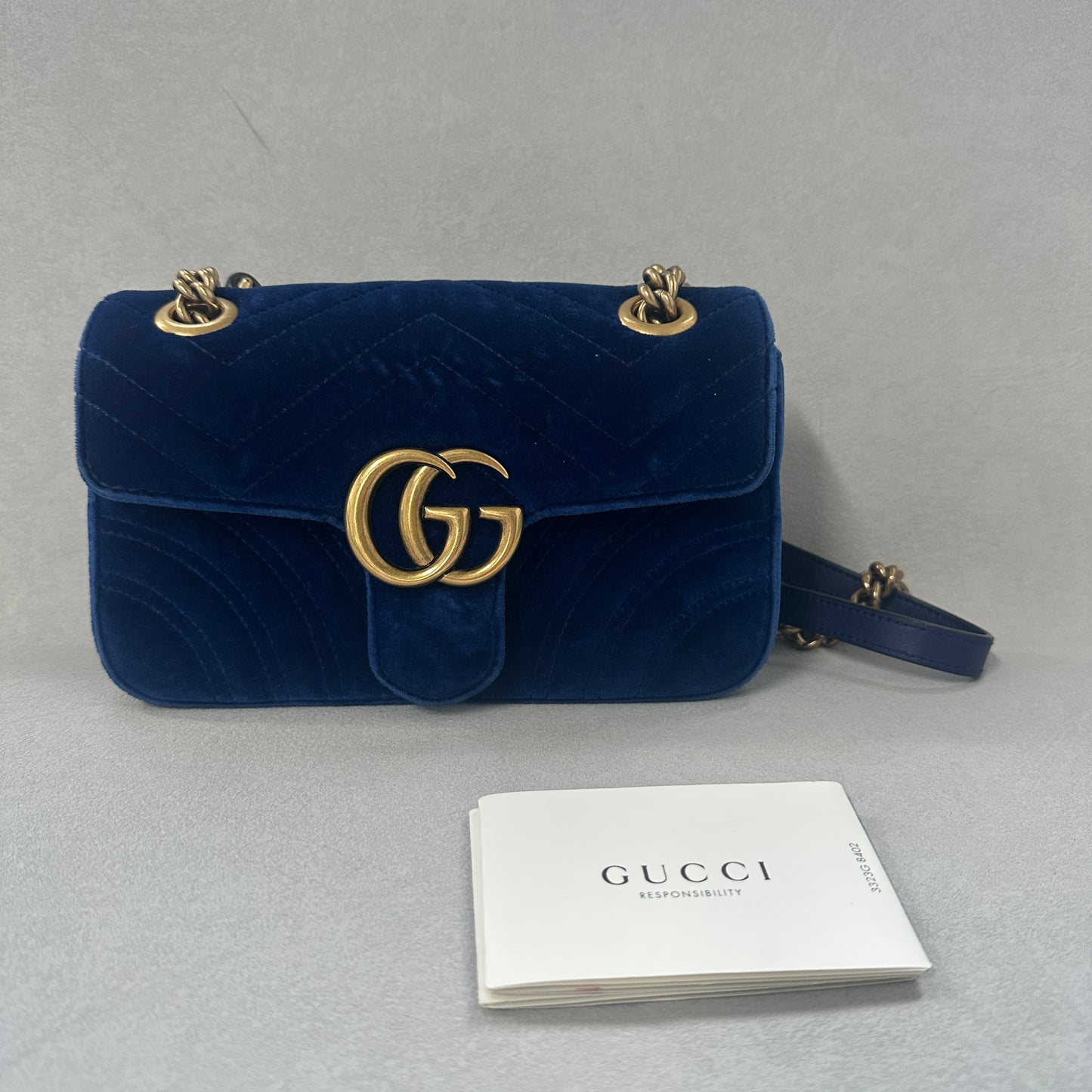 Gucci - GG Marmont - Velvet - Blue - (Mini)