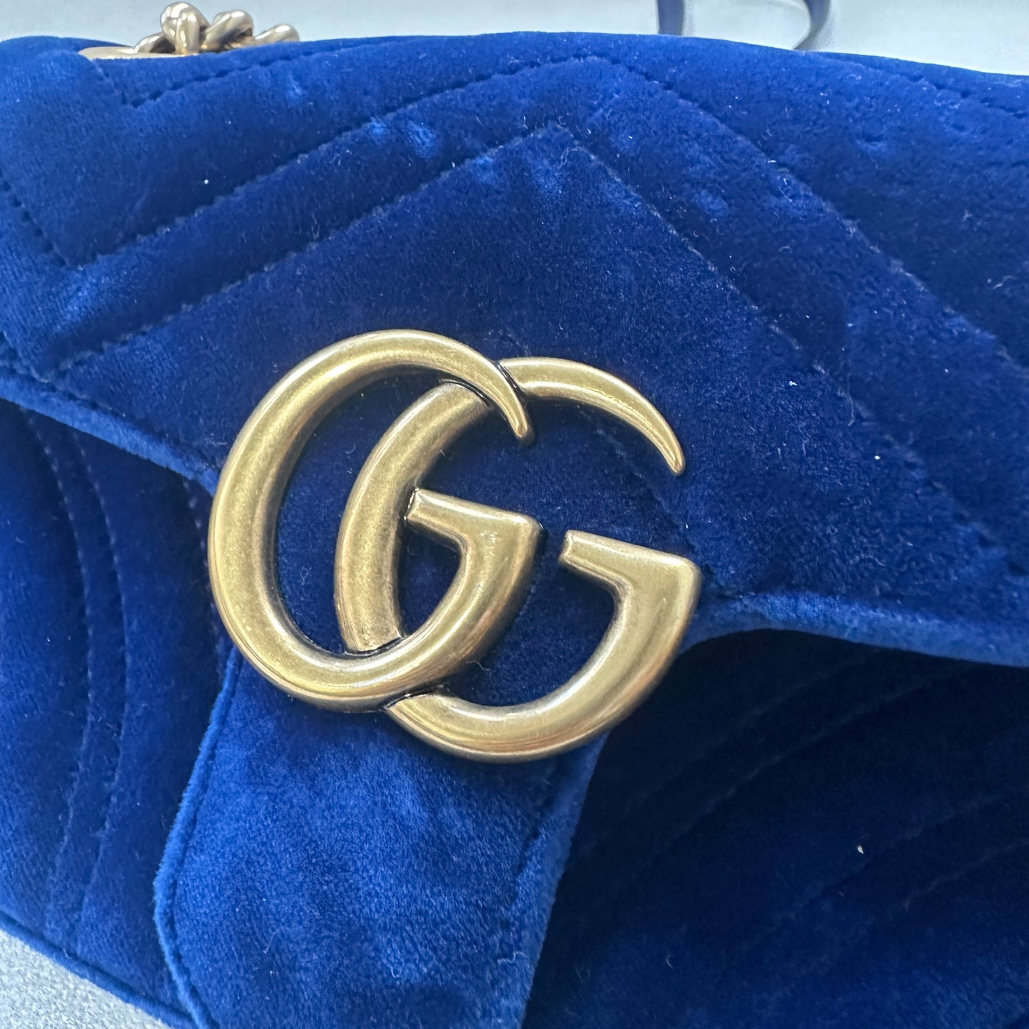 Gucci - GG Marmont - Velvet - Blue - (Mini)