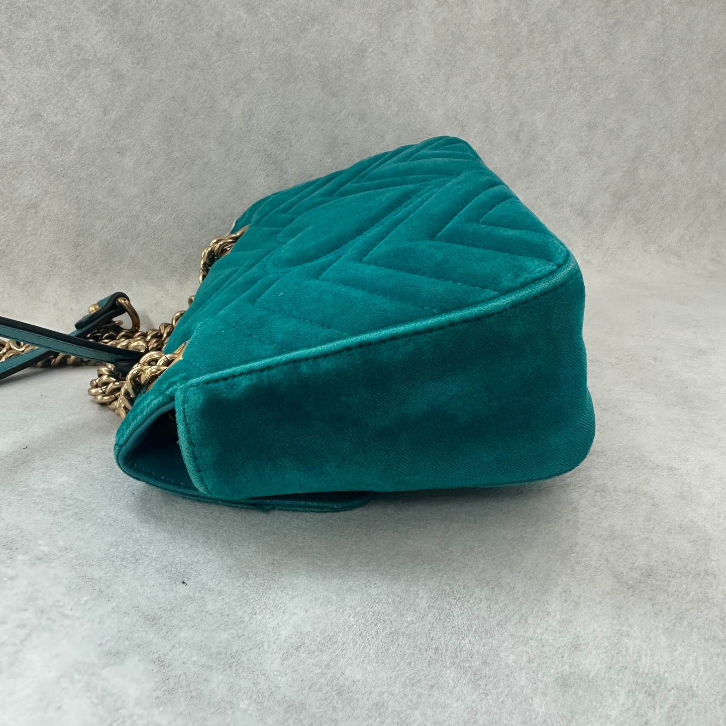Gucci - GG Marmont - Velvet - Blue - (small)
