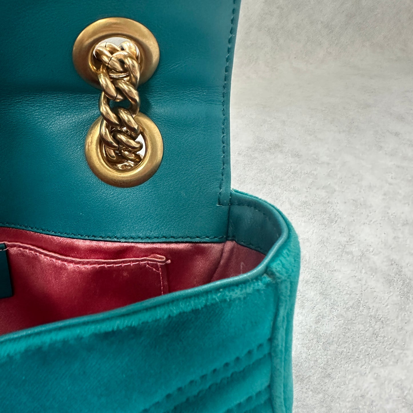 Gucci - GG Marmont - Velvet - Blue - (small)