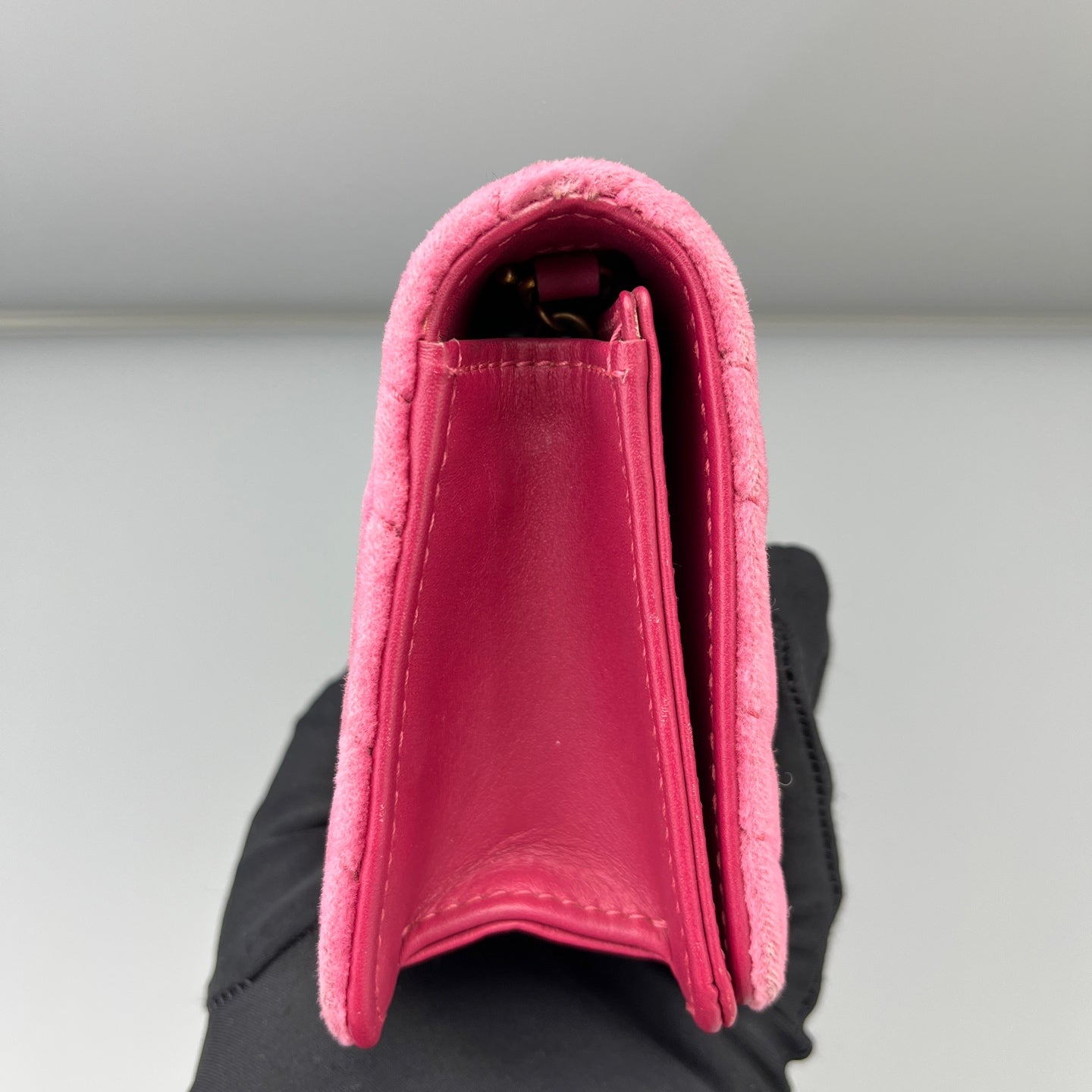 Gucci - GG Marmont Velvet Wallet on Chain with Crystal and Sequin Embellishments - Velvet and Leather - Pink - (mini)