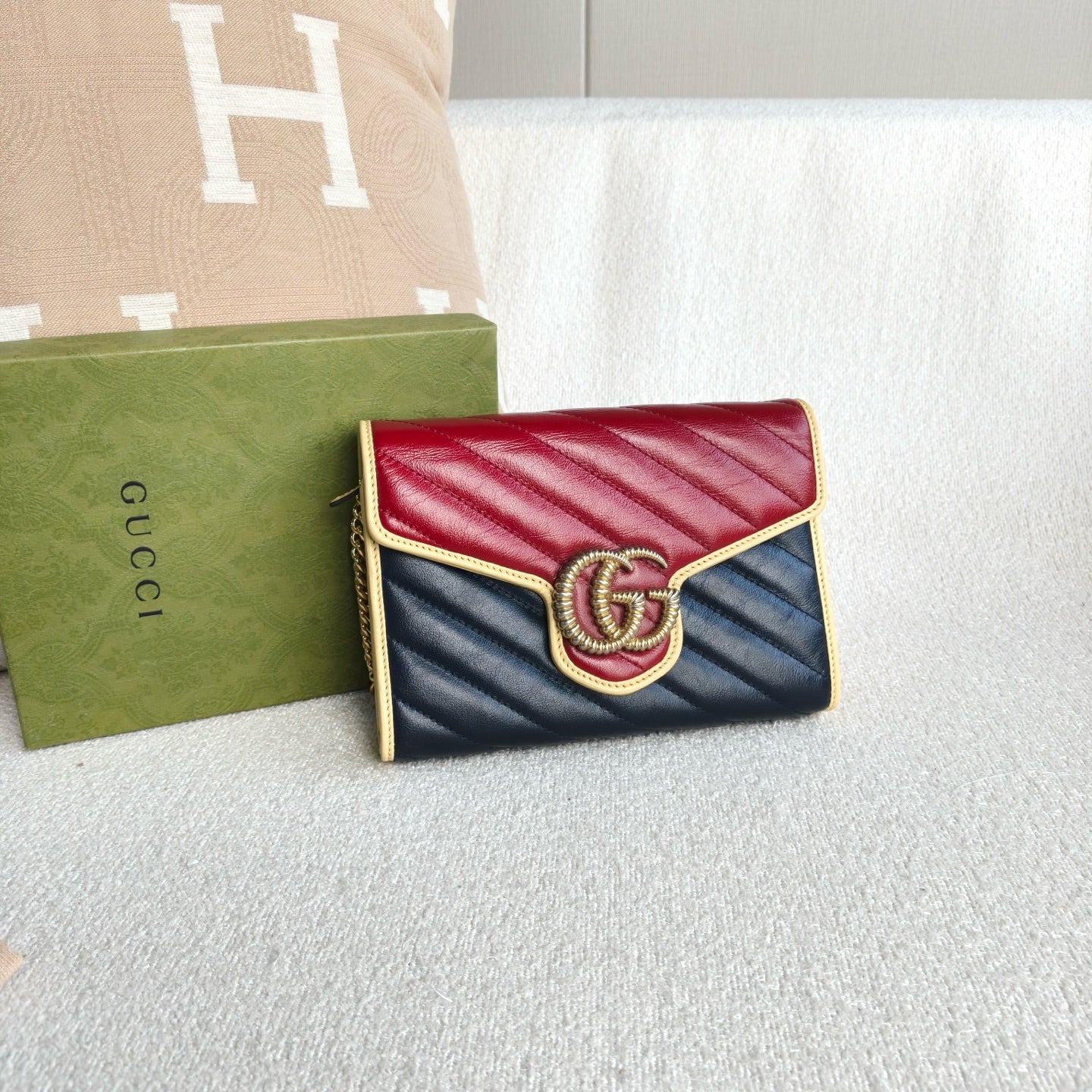 Gucci - GG Marmont Wallet on Chain (WOC) - Leather - Multicolour - (mini)