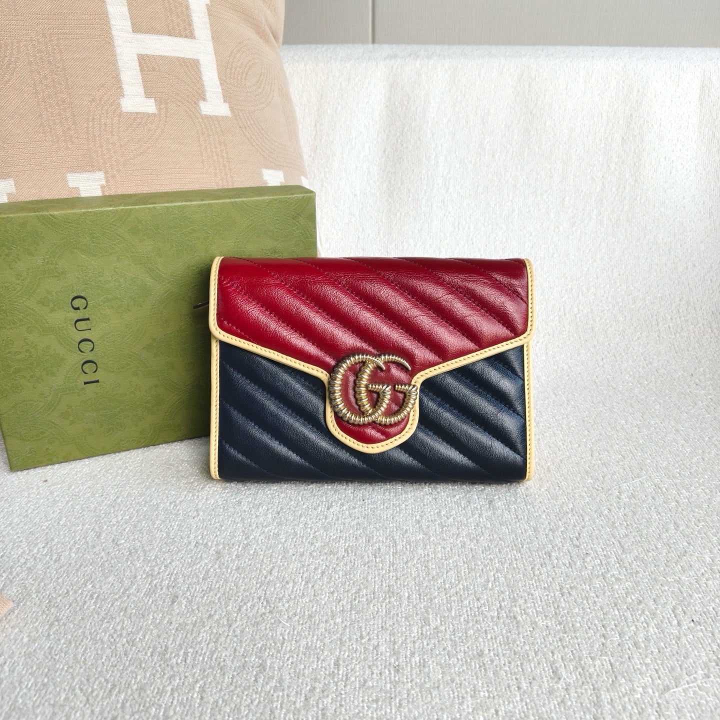 Gucci - GG Marmont Wallet on Chain (WOC) - Leather - Multicolour - (mini)