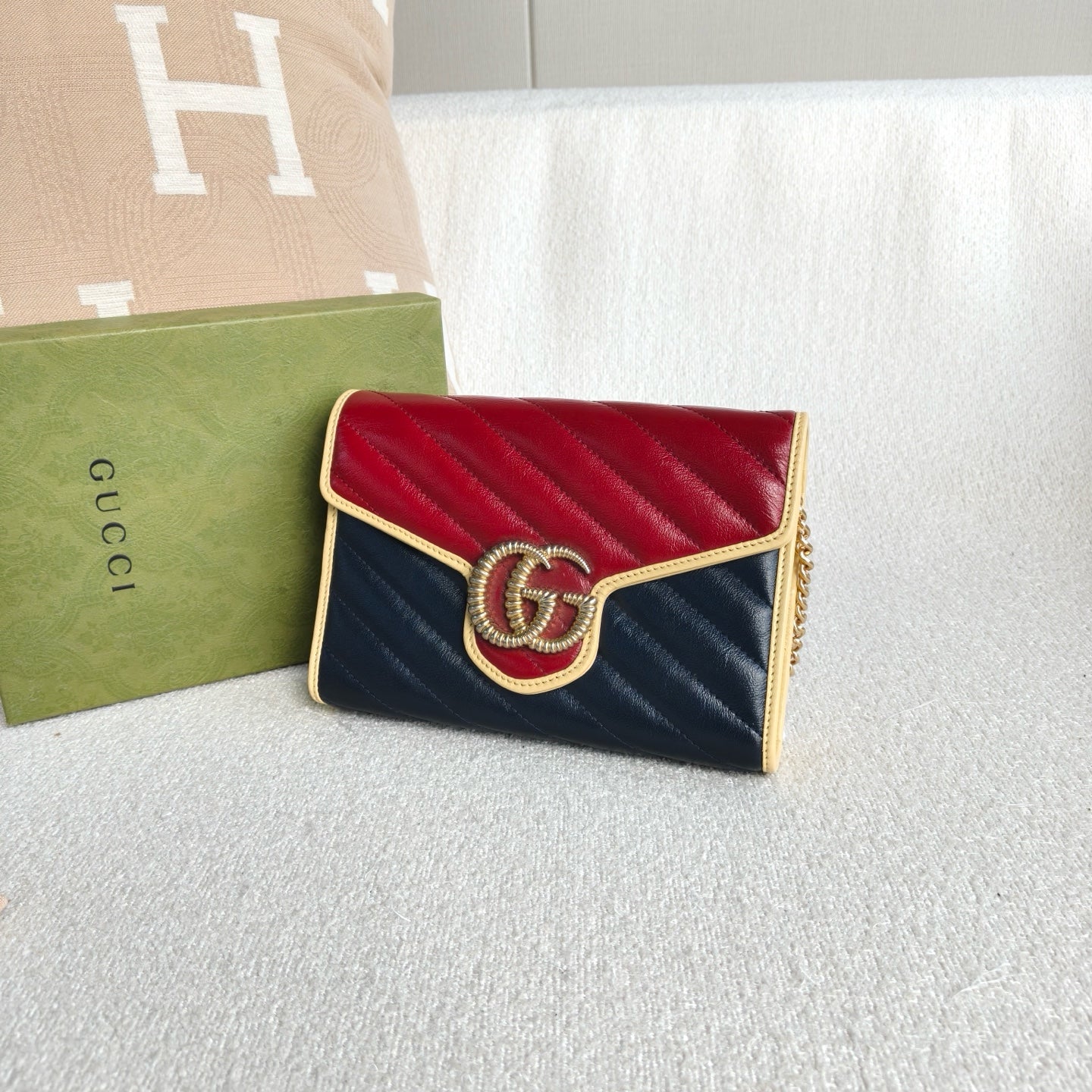 Gucci - GG Marmont Wallet on Chain (WOC) - Leather - Multicolour - (mini)
