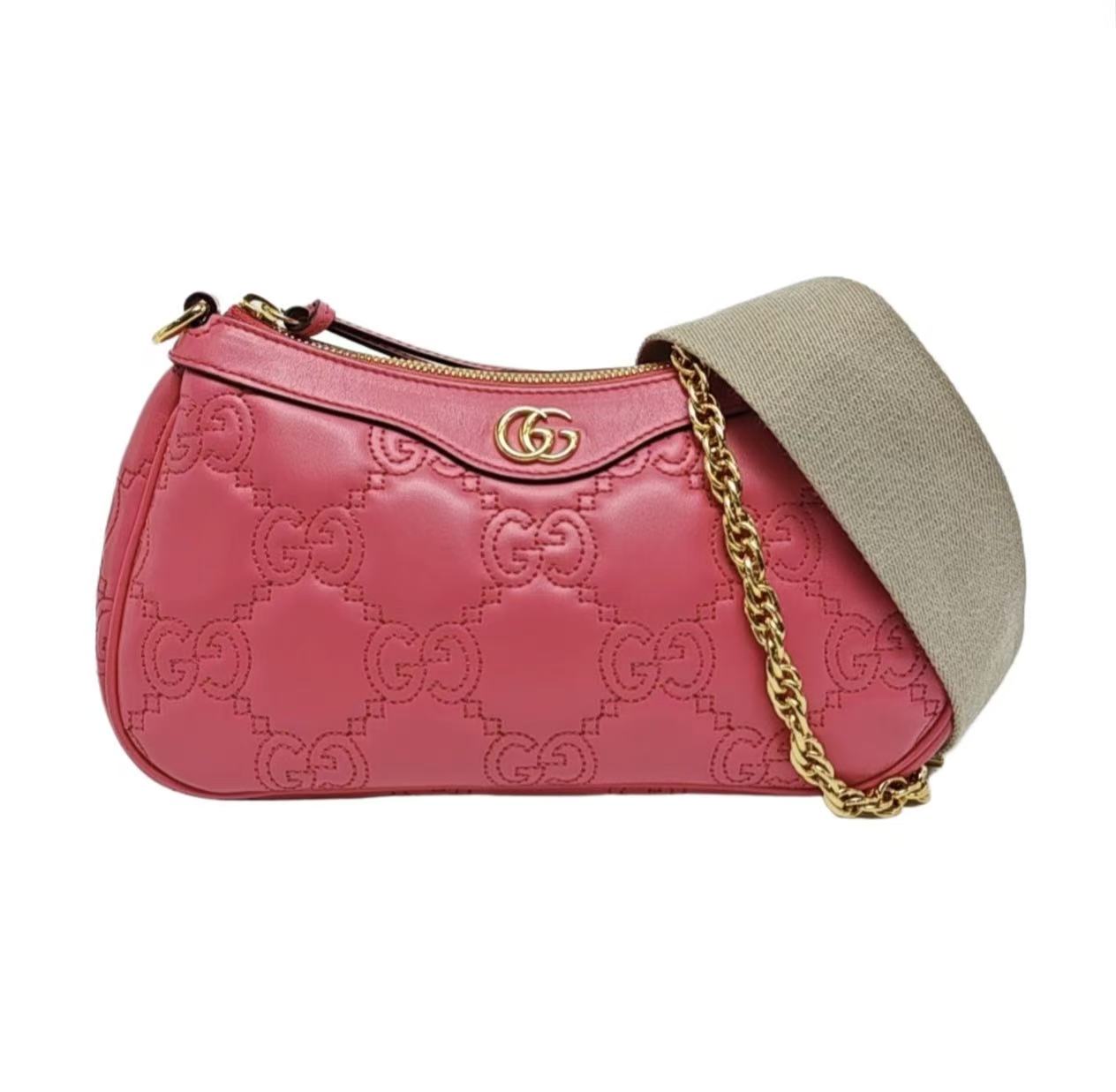 Gucci - GG Matelassé Bag - Leather - Pink - (Small)