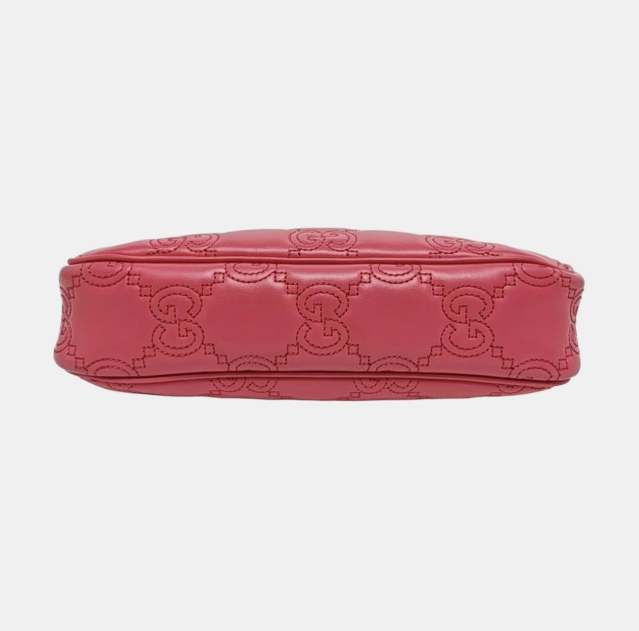 Gucci - GG Matelassé Bag - Leather - Pink - (Small)