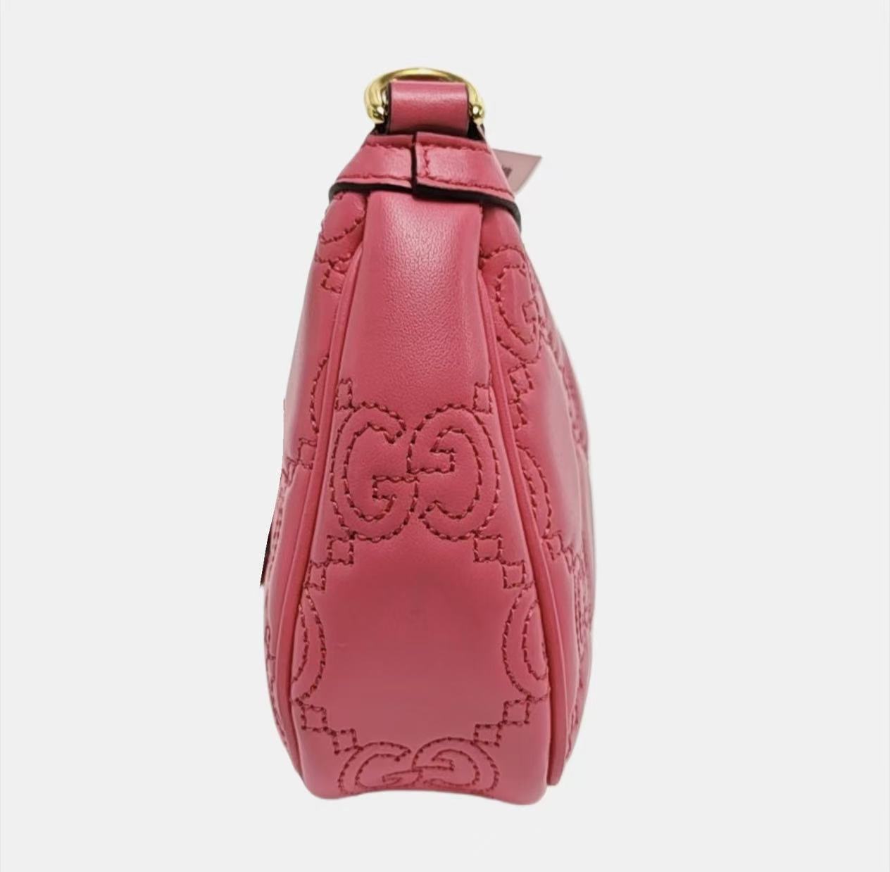 Gucci - GG Matelassé Bag - Leather - Pink - (Small)