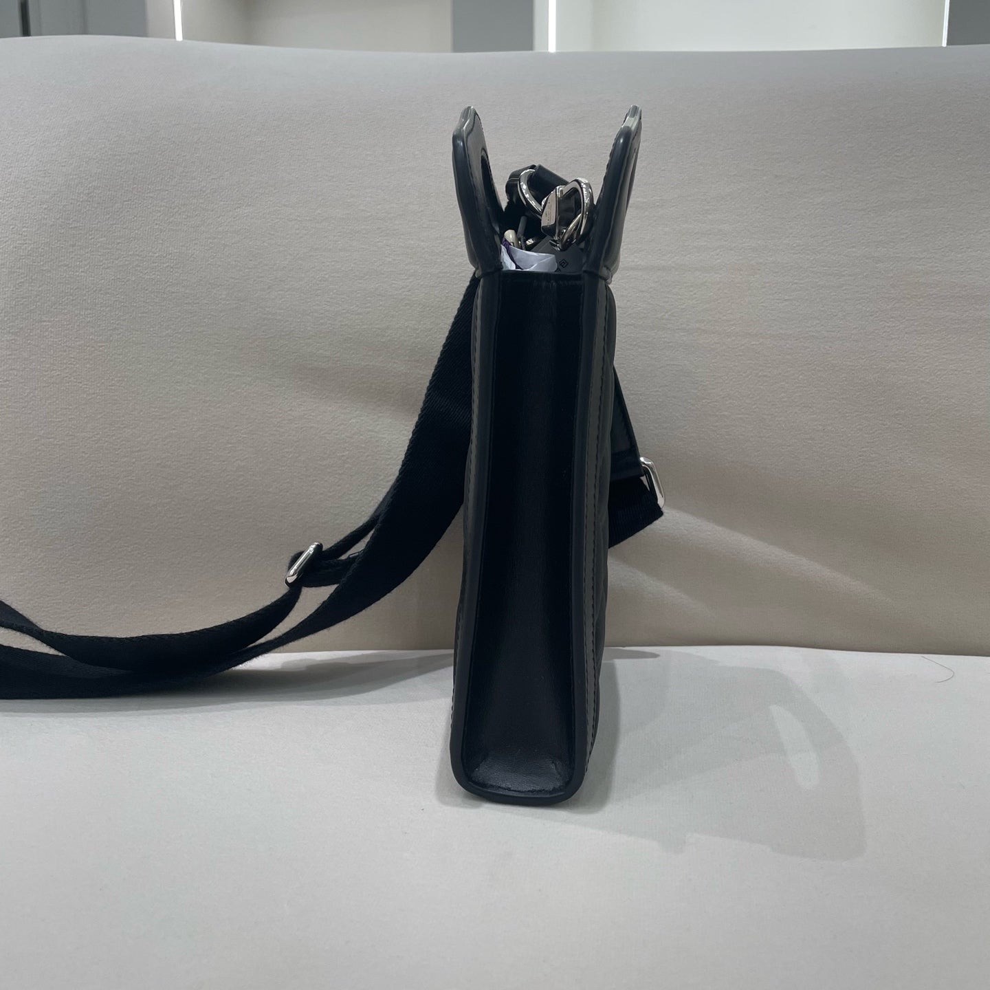 Gucci - GG Matelassé Top Handle Mini Bag - Leather - Black - (mini)