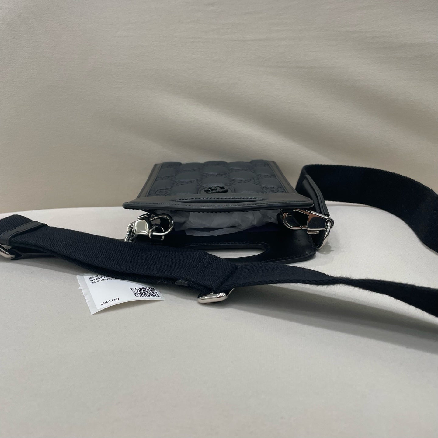 Gucci - GG Matelassé Top Handle Mini Bag - Leather - Black - (mini)