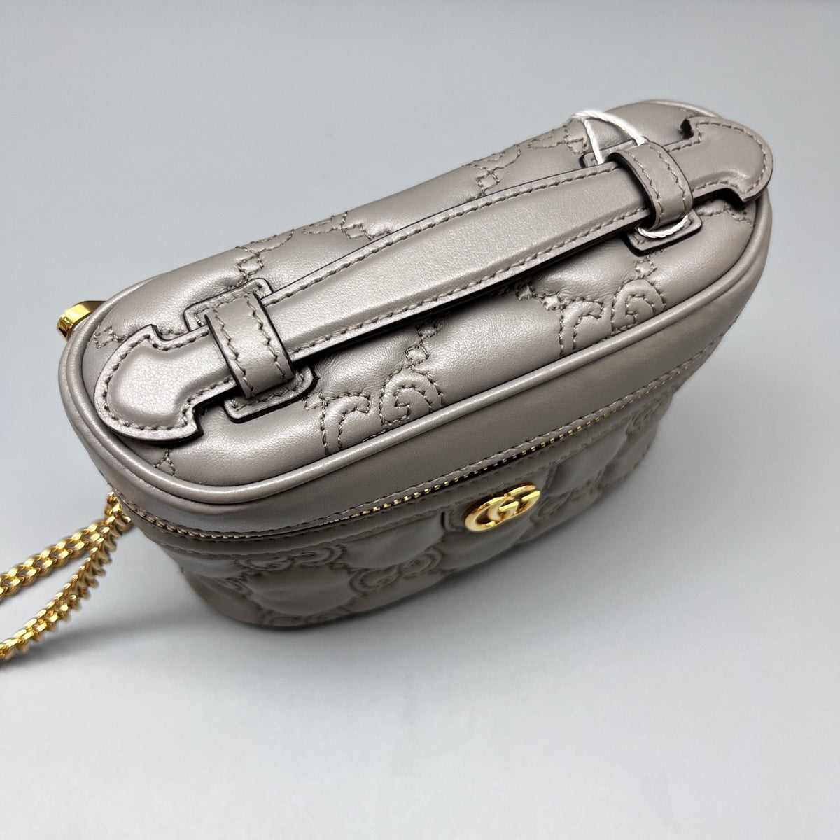 Gucci - GG Matelasse Vanity Case - Leather - Grey - (mini)
