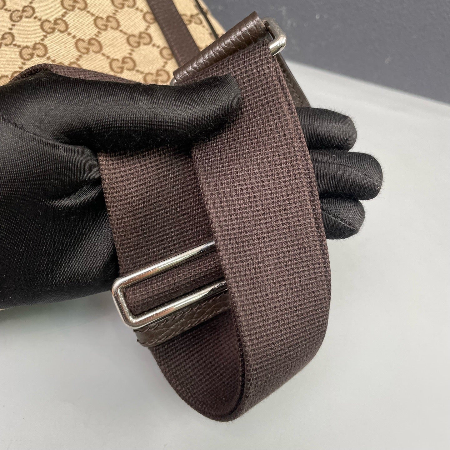Gucci - GG Monogram Flap Messenger Bag - Monogram canvas with leather trim - Brown - (medium)