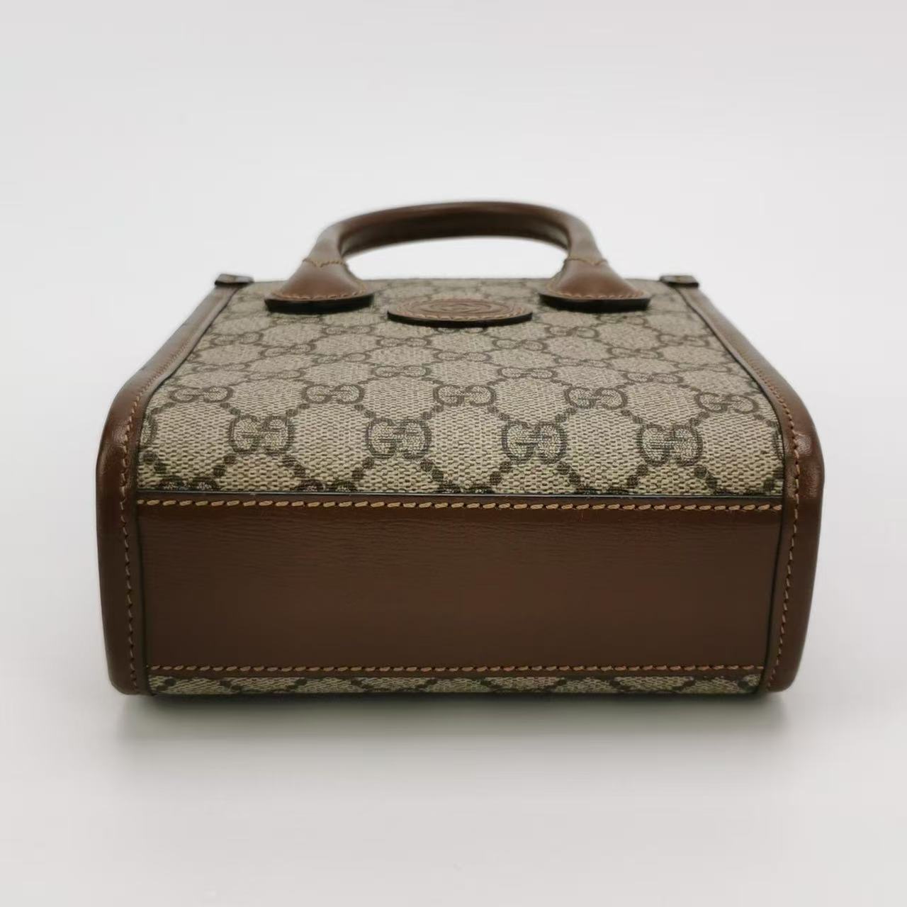 Gucci - GG Retro Mini Tote Bag - GG Supreme canvas and leather - Beige and Brown - (mini)