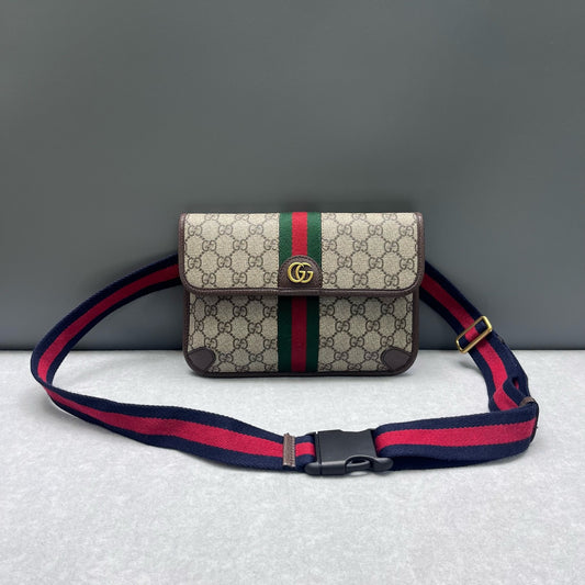Gucci - GG Supreme Belt Bag - Leather - Brown - (Other)