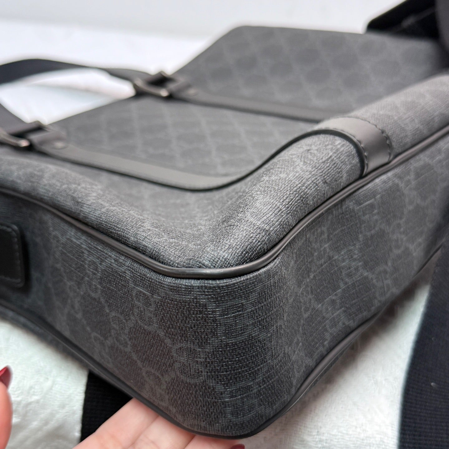 Gucci - GG Supreme Briefcase - GG Supreme canvas with leather trim - Black - (medium)