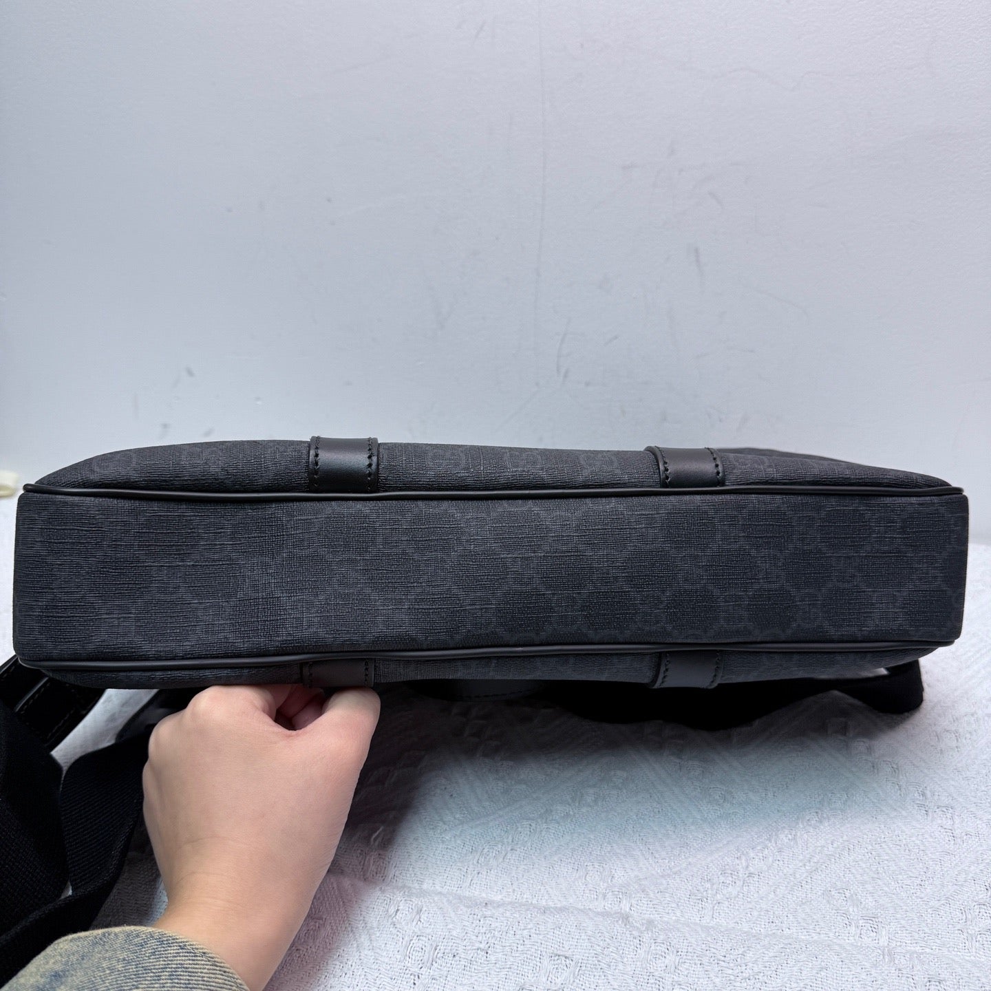 Gucci - GG Supreme Briefcase - GG Supreme canvas with leather trim - Black - (medium)