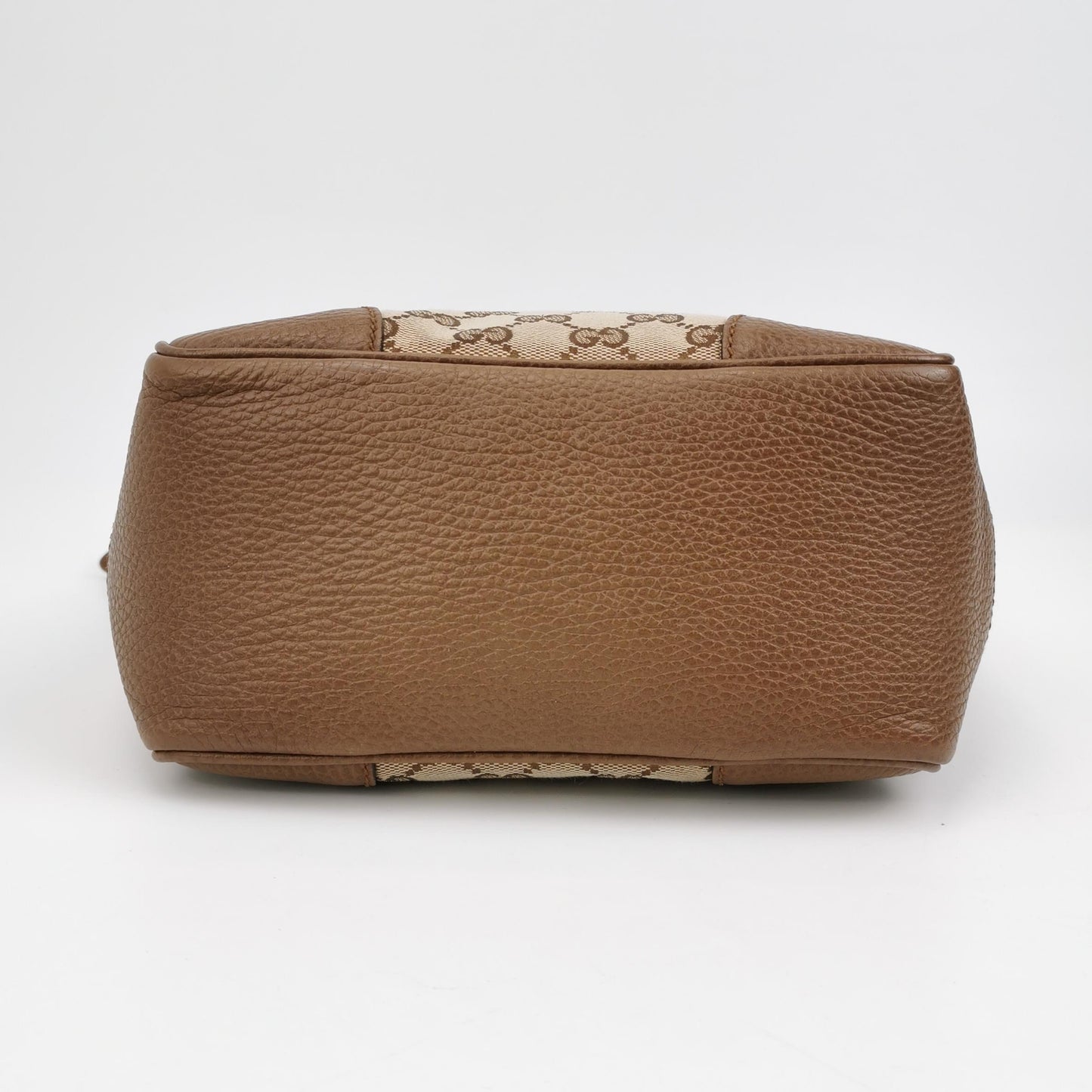 Gucci - GG Supreme Canvas Mini Tote Bag - GG Supreme canvas with pebbled leather trim - Beige and Brown - (mini)