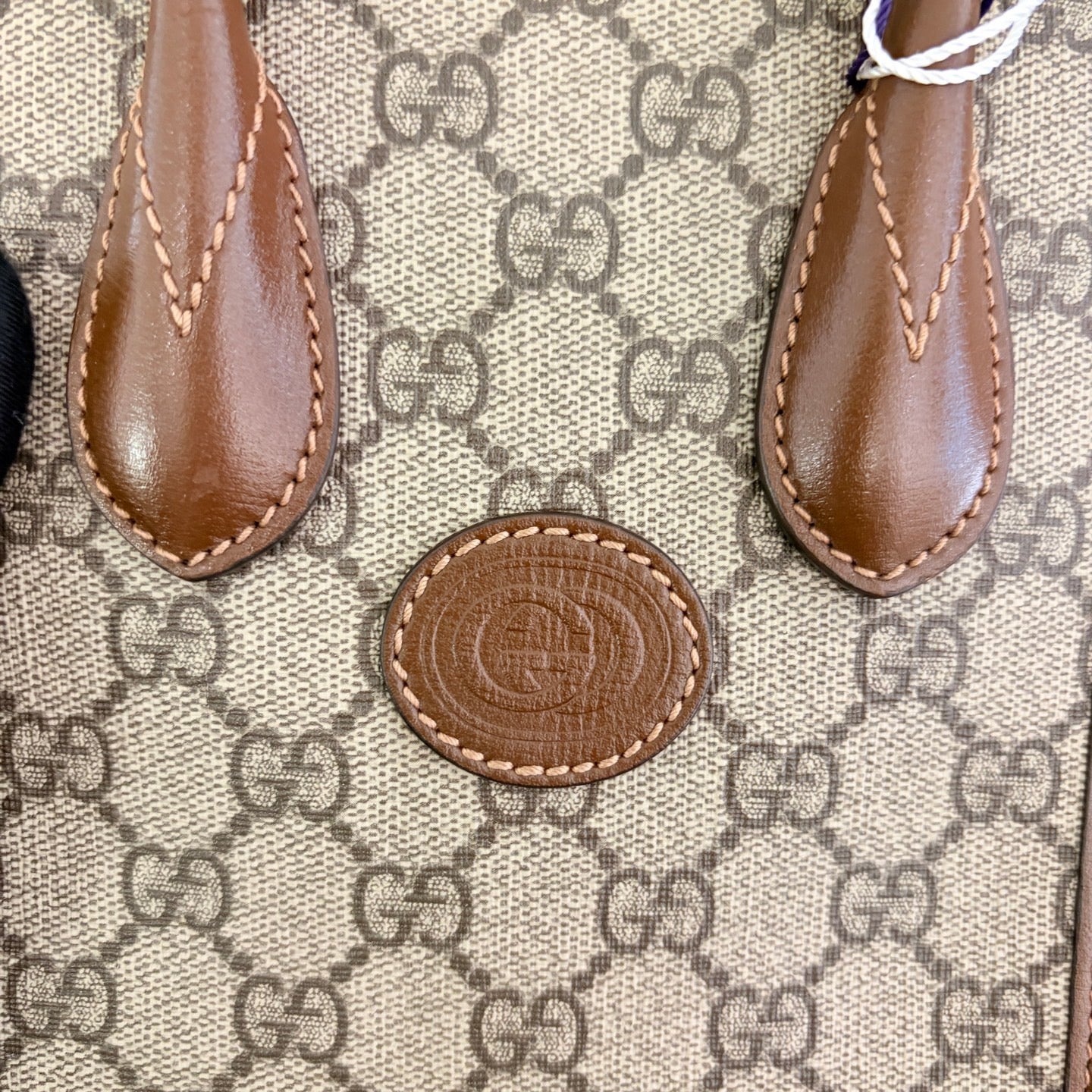Gucci - GG Supreme Mini Tote Bag - GG Supreme coated canvas with leather trim - Brown - (Mini)