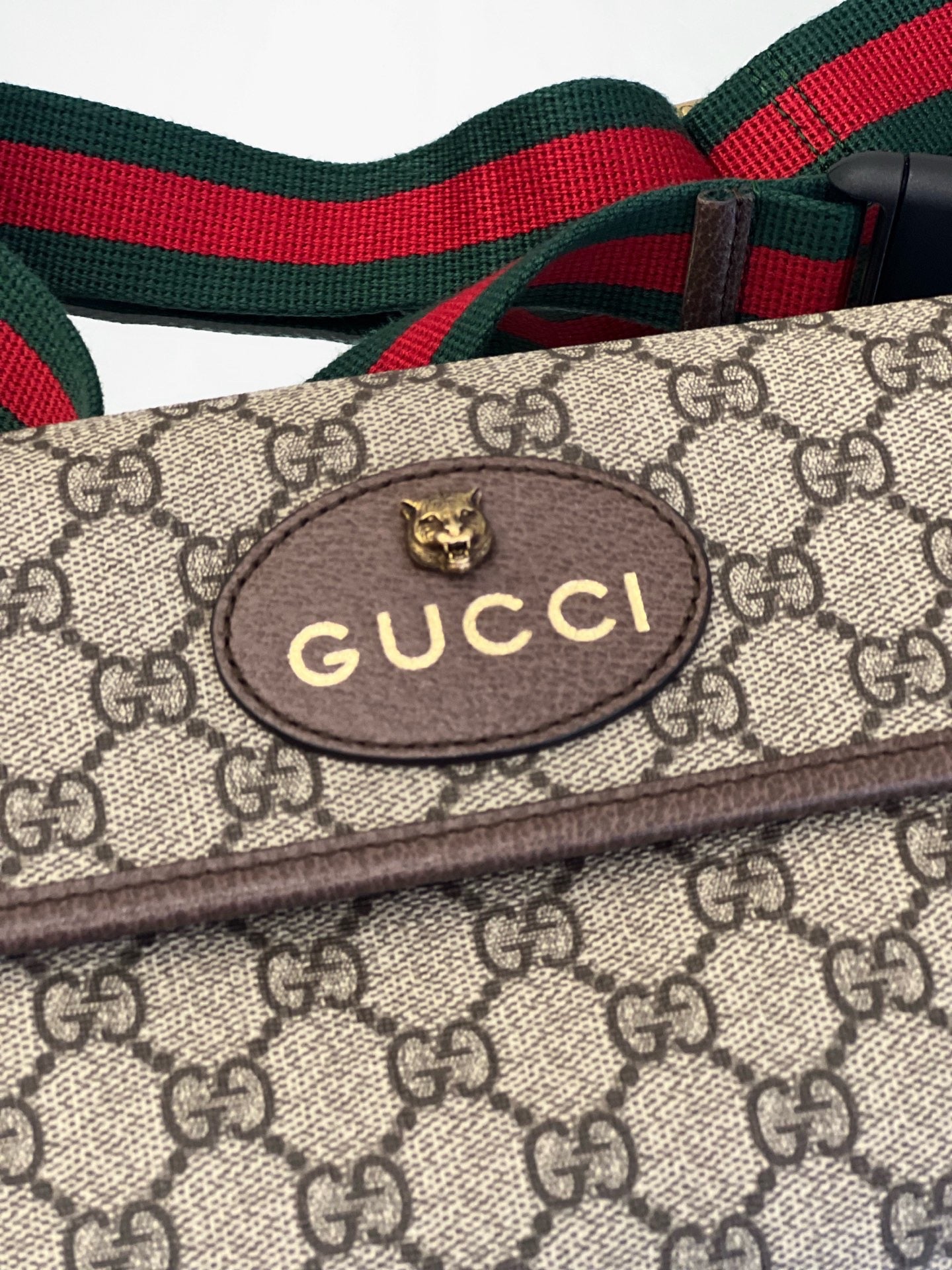 Gucci - GG Supreme Neo Vintage Tiger Head Belt Bag - Synthetic - Beige - (small)