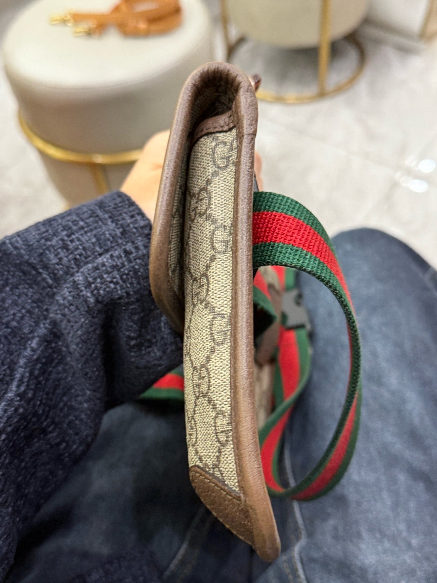 Gucci - GG Supreme Neo Vintage Tiger Head Belt Bag - Synthetic - Beige - (small)