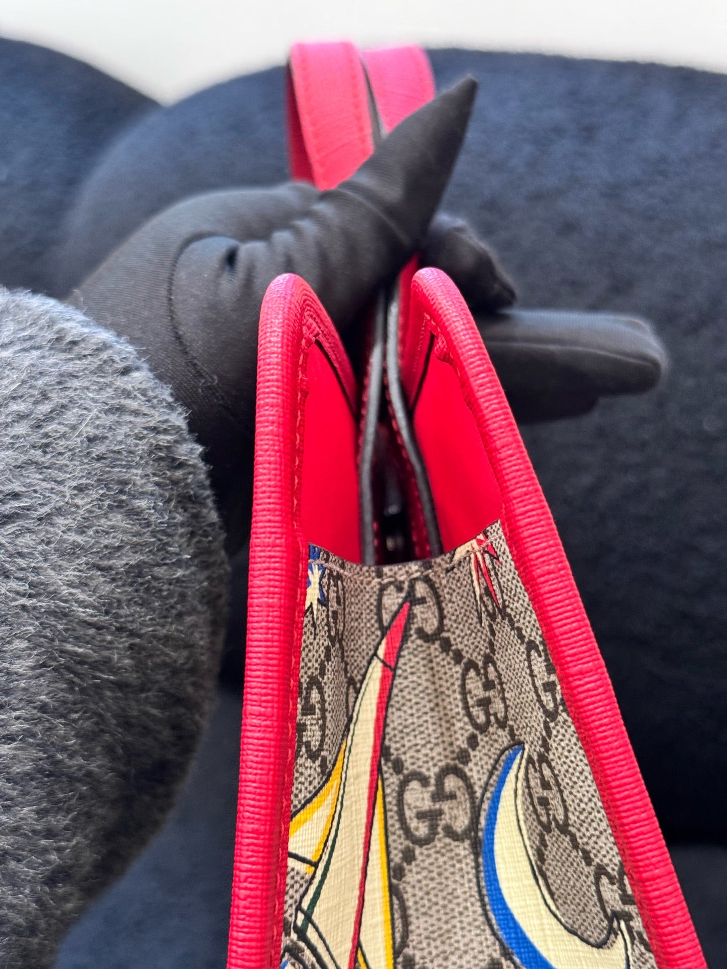 Gucci - GG Supreme Space Print Children's Tote Bag - Coated canvas with leather trim - Multicolour - (small)