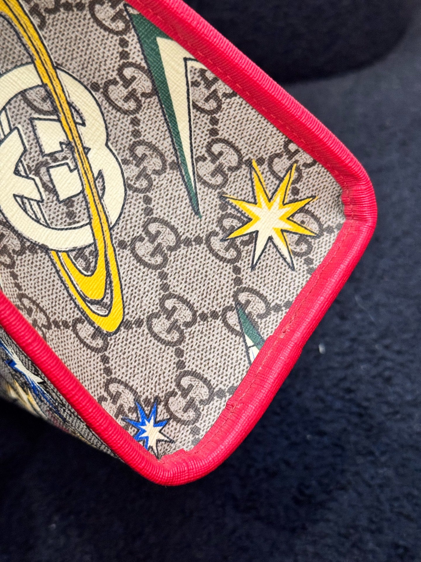 Gucci - GG Supreme Space Print Children's Tote Bag - Coated canvas with leather trim - Multicolour - (small)