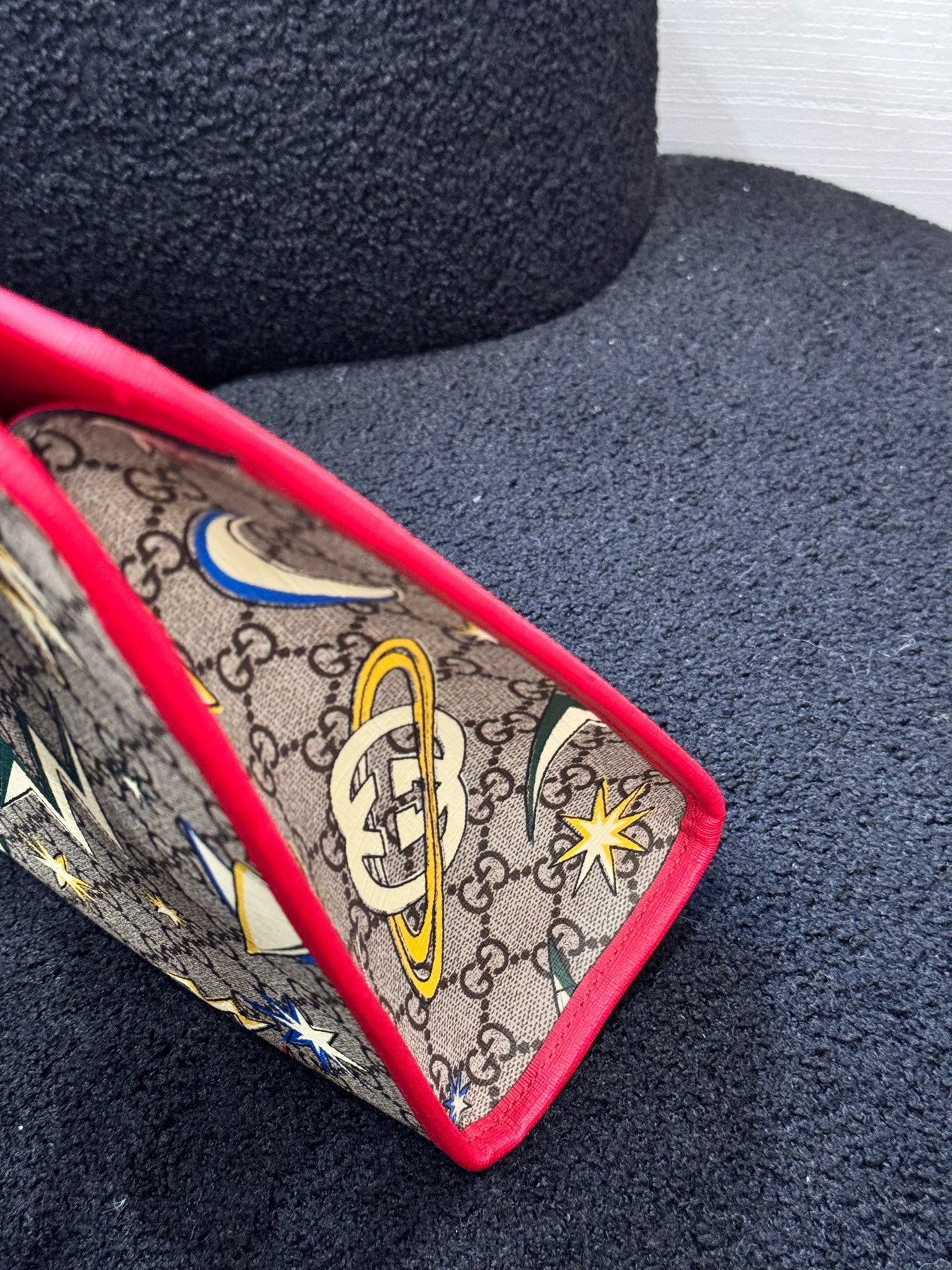 Gucci - GG Supreme Space Print Children's Tote Bag - Coated canvas with leather trim - Multicolour - (small)