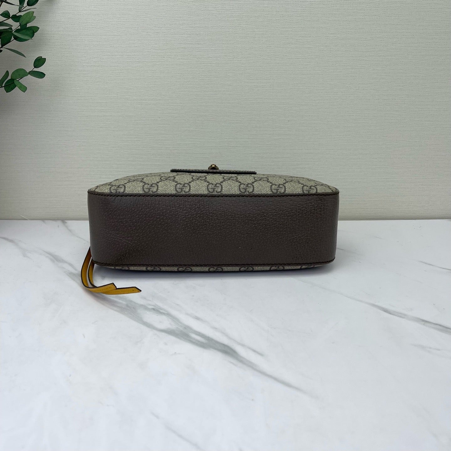 Gucci - GG Supreme Tiger Head Camera Bag - GG Supreme coated canvas with leather trim - Beige and Brown with Green/Red strap and Yellow accents - (small)