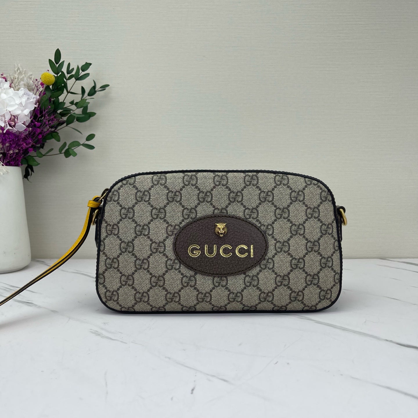 Gucci - GG Supreme Tiger Head Camera Bag - Synthetic - Multicolour - (mini)