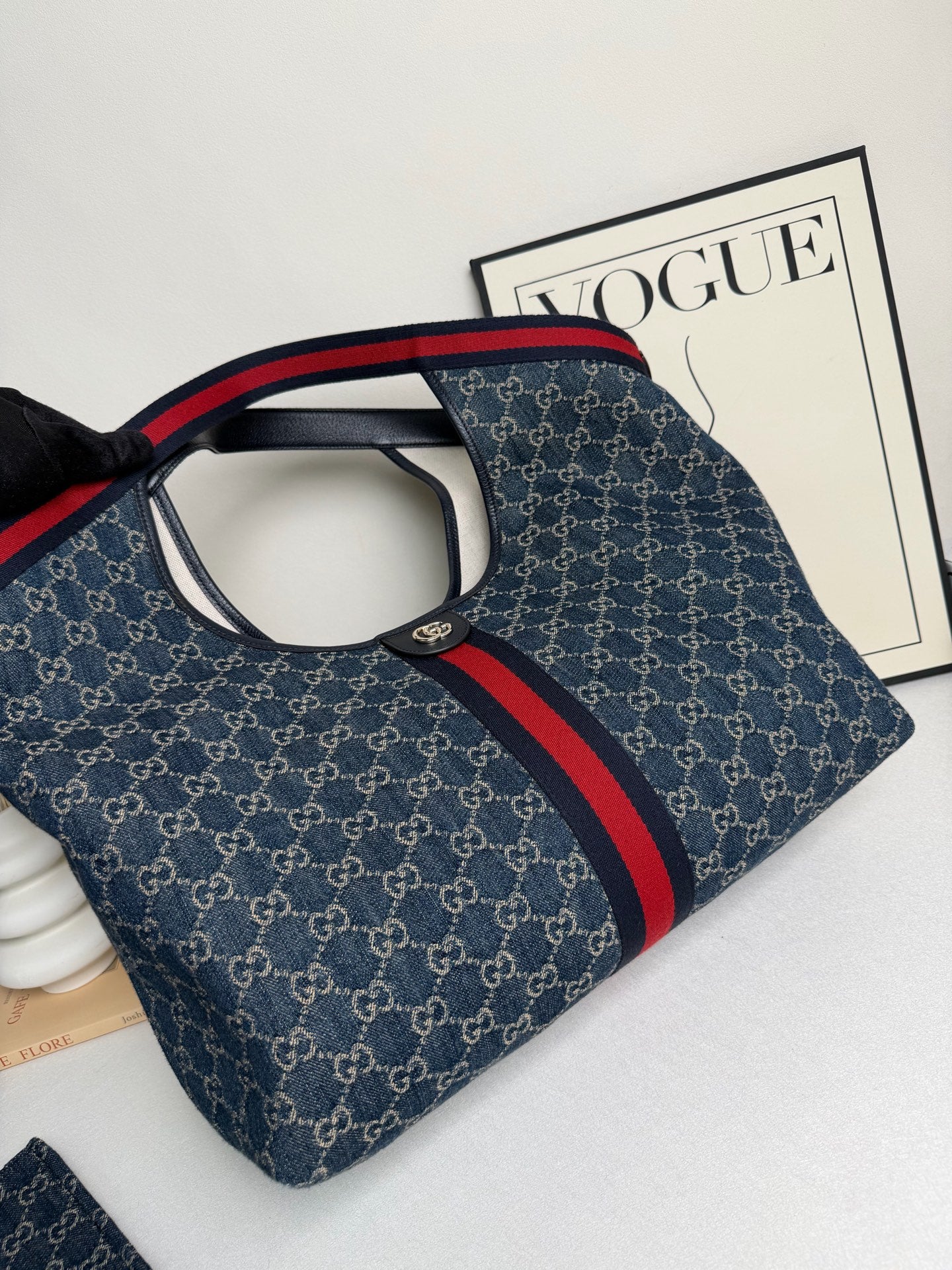 Gucci - GG Supreme Tote Bag - Denim - Blue - (Large)