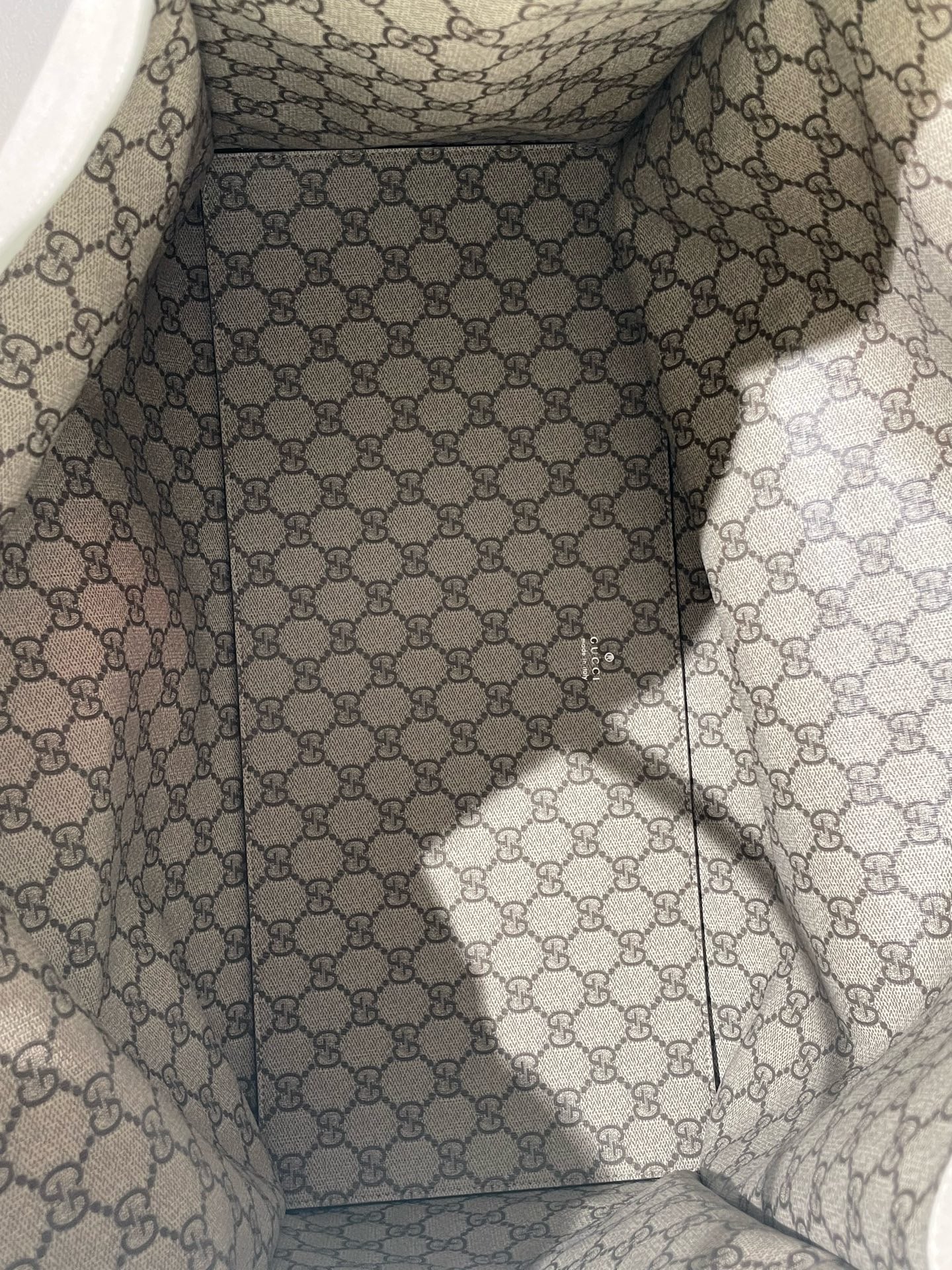 Gucci - Gucci Logo Canvas Reversible Tote - Double-sided cotton linen canvas with leather trim - Beige and Brown - (Large)
