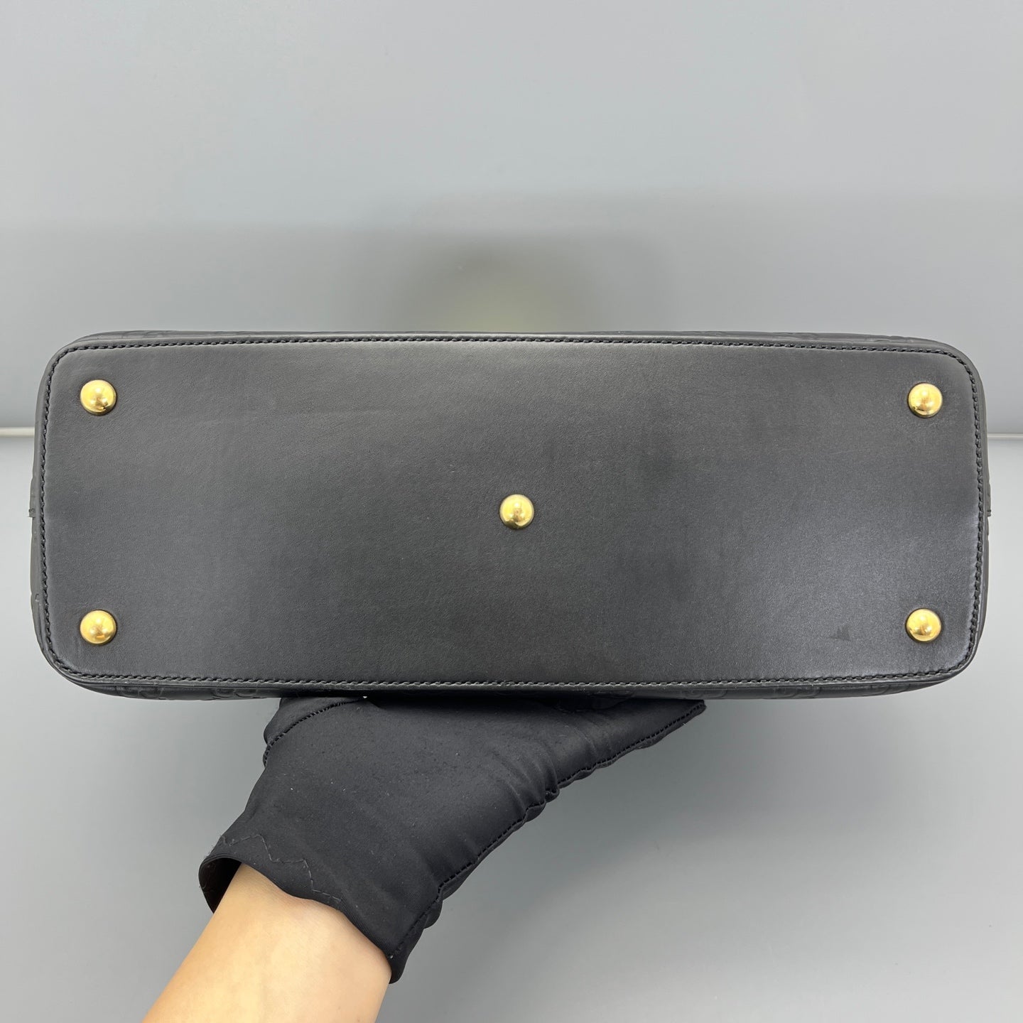 Gucci - Gucci Signature Tote Bag - Leather - Black - (Medium)