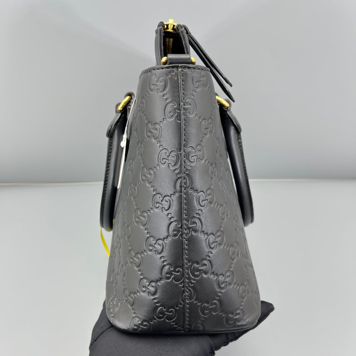 Gucci - Gucci Signature Tote Bag - Leather - Black - (Medium)
