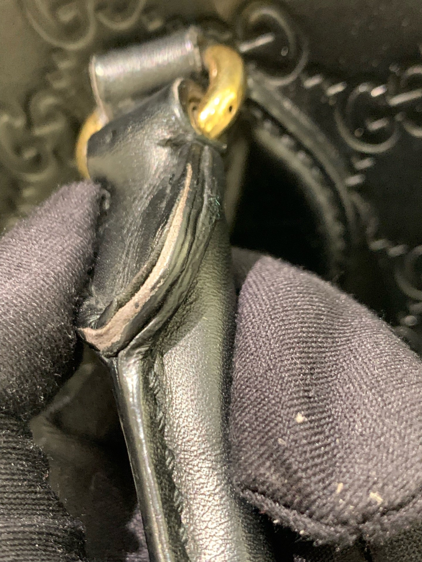 Gucci - Guccissima Leather Top Handle Tote - Leather - Black - (Medium)