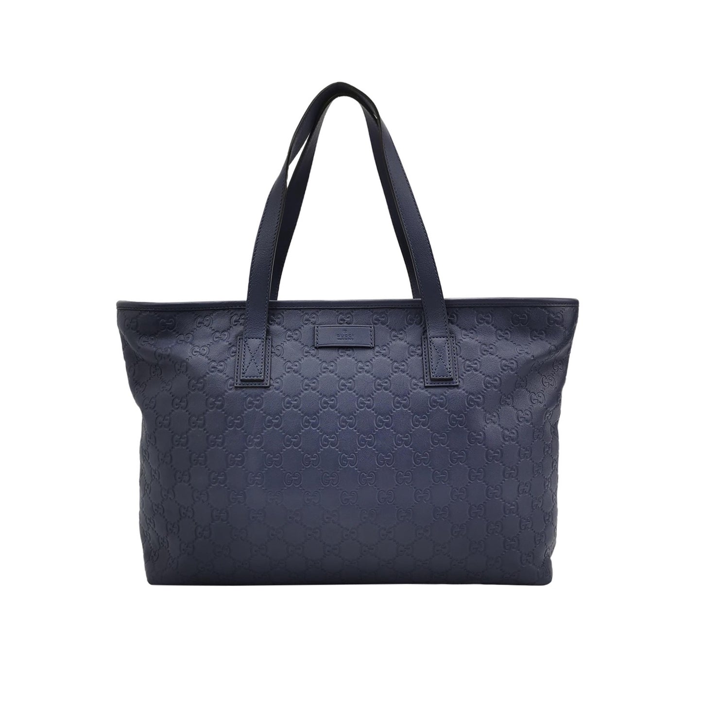 Gucci - Guccissima Shopper Tote 211137-BNX1G-4233 - Grained leather - Navy - (medium)
