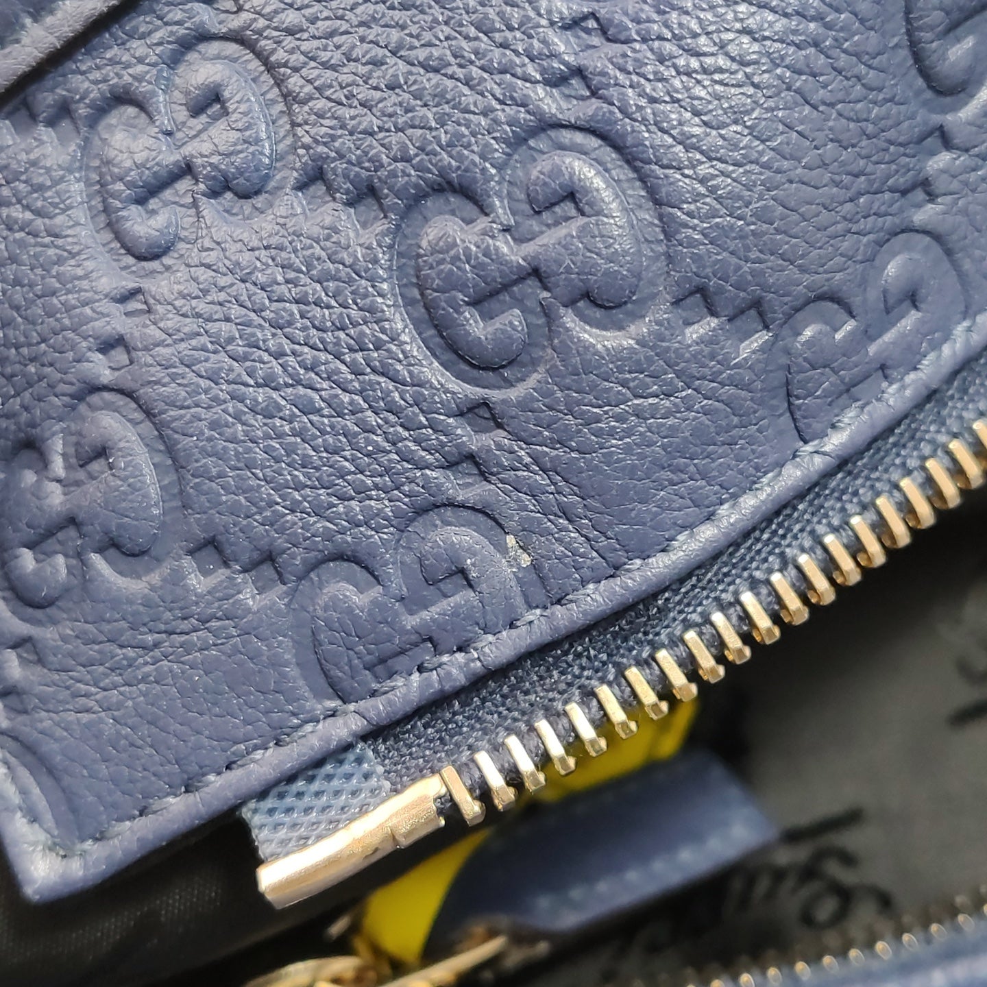 Gucci - Guccissima Shopper Tote 211137-BNX1G-4233 - Grained leather - Navy - (medium)