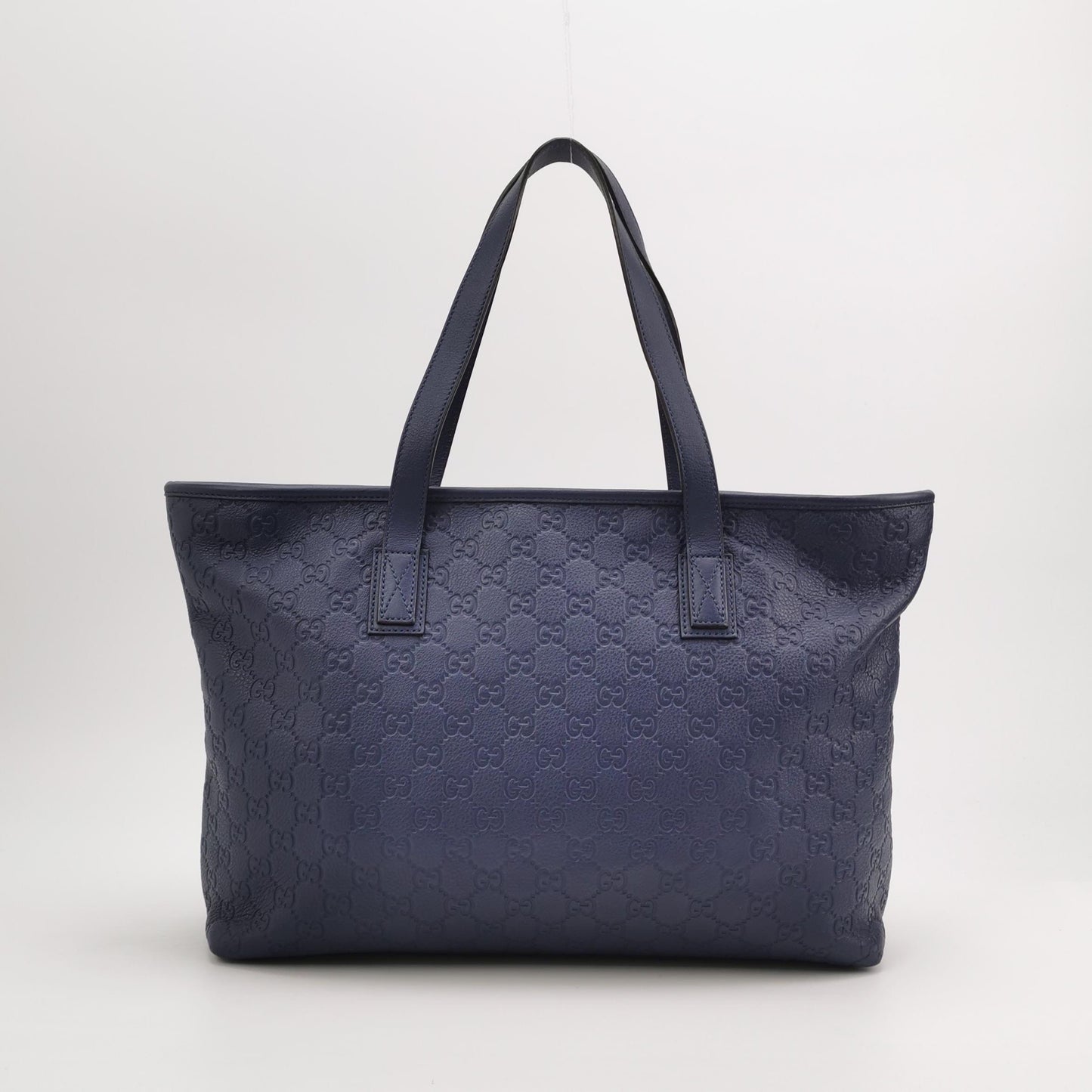 Gucci - Guccissima Shopper Tote 211137-BNX1G-4233 - Grained leather - Navy - (medium)