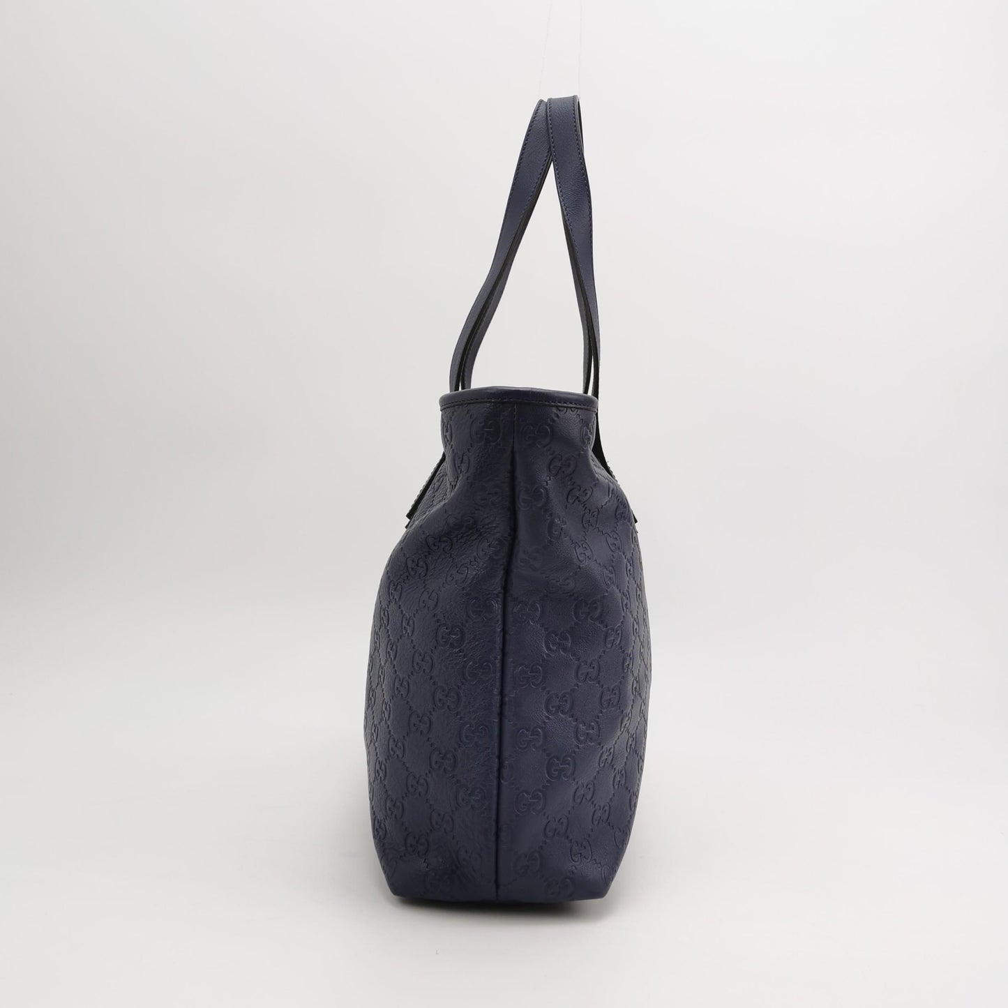 Gucci - Guccissima Shopper Tote 211137-BNX1G-4233 - Grained leather - Navy - (medium)